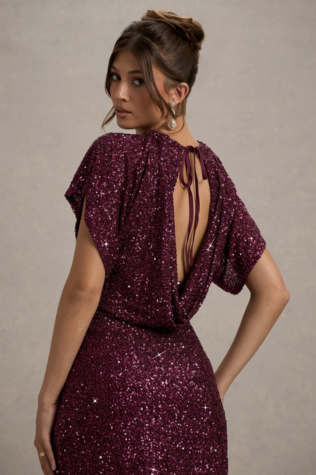 Juno | Vestido corto ajustadas de lentejuelas rojizas