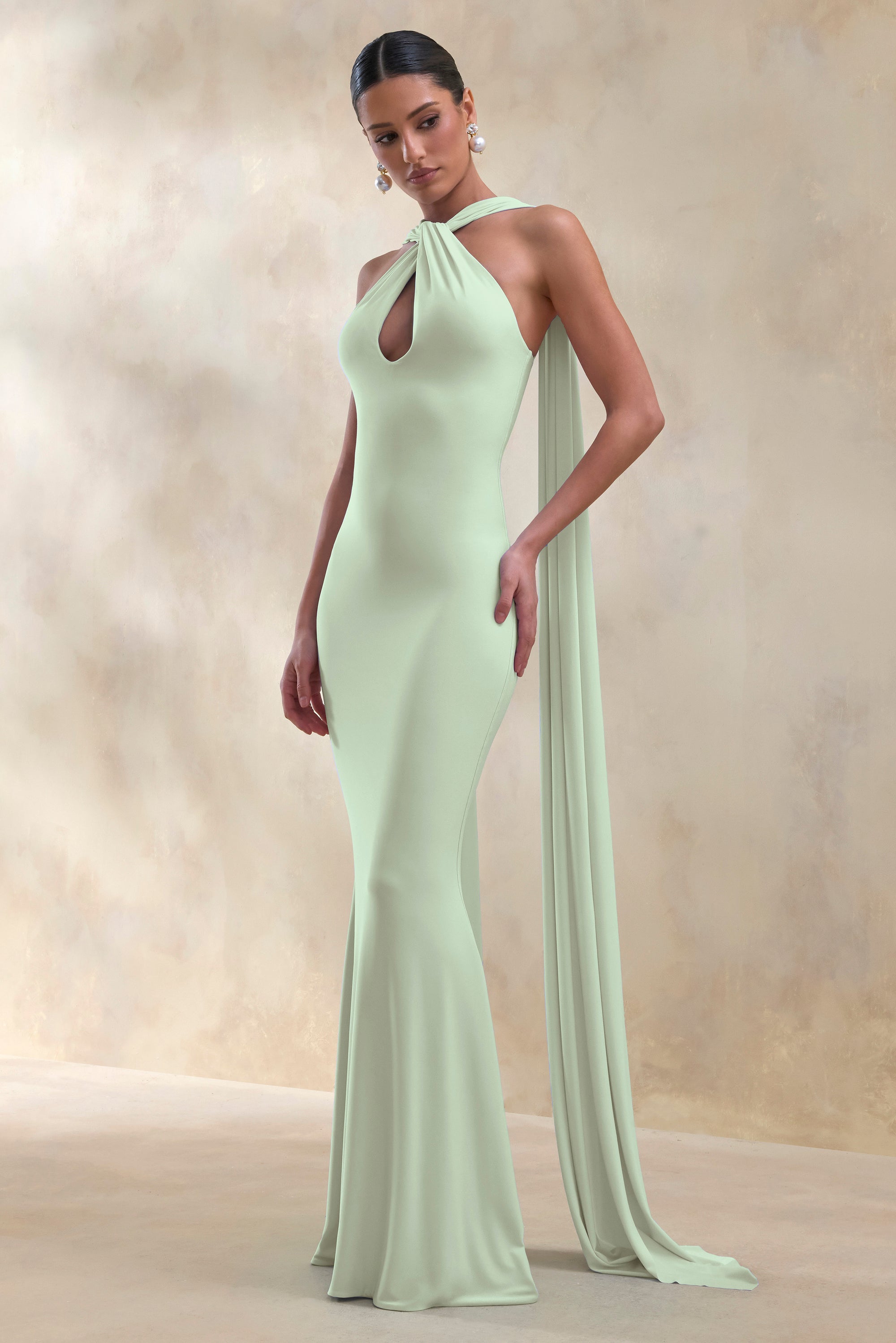 CL135876032 - Rhoda _ Mint Twist Halter-Neck Cape Maxi Dress 0.jpg