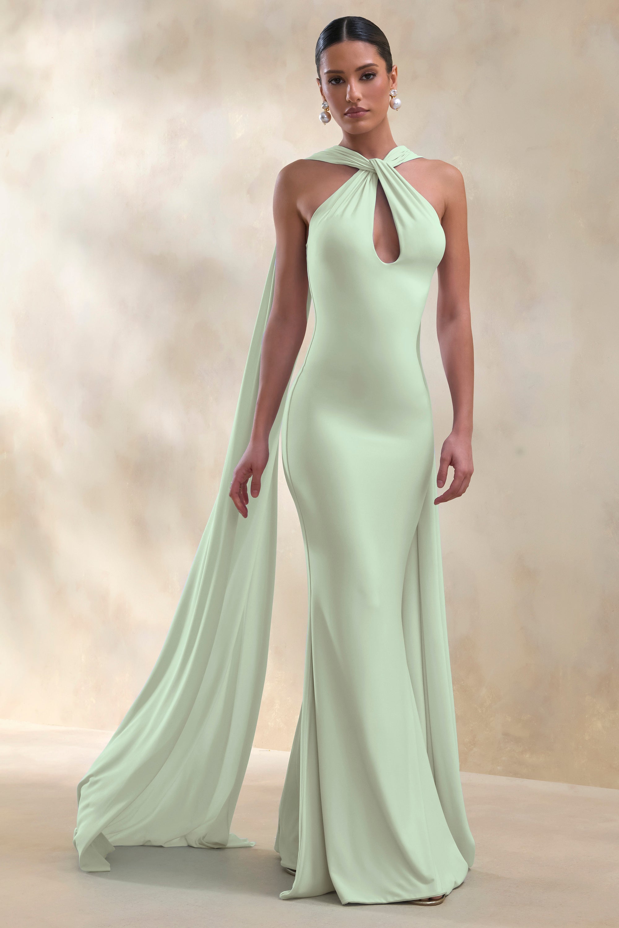 CL135876032 - Rhoda _ Mint Twist Halter-Neck Cape Maxi Dress 1.jpg