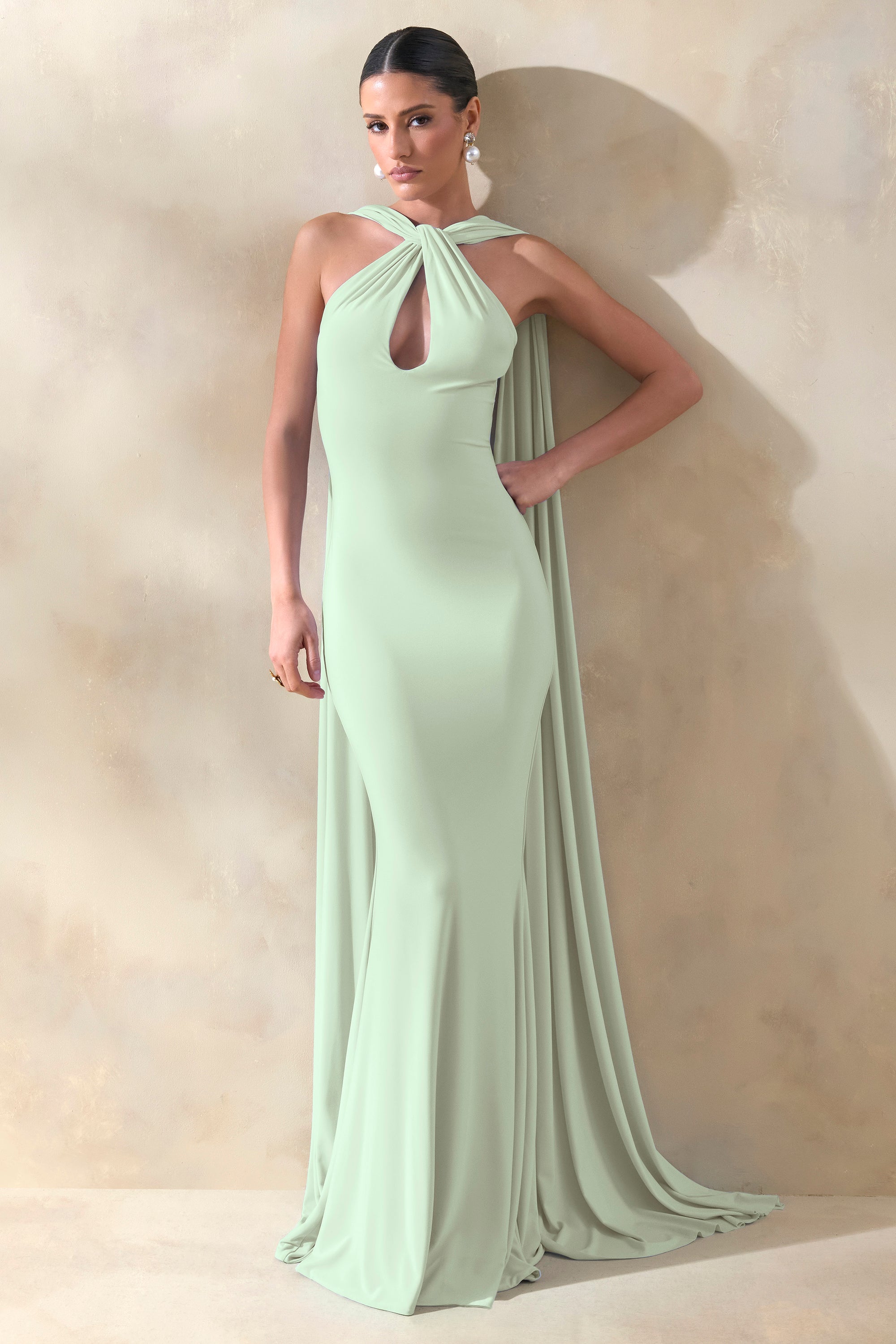 CL135876032 - Rhoda _ Mint Twist Halter-Neck Cape Maxi Dress 4.jpg