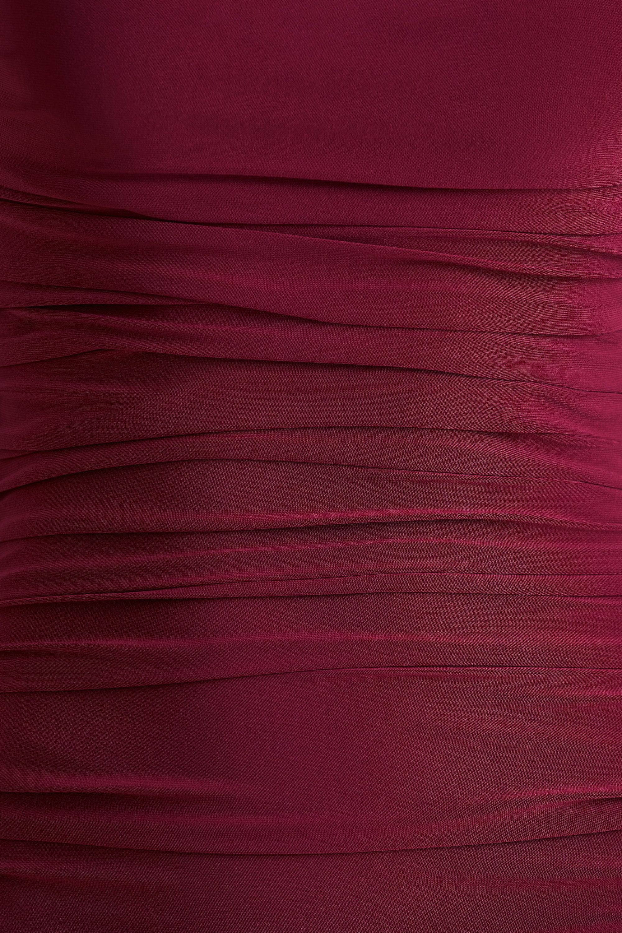 HR_CL136331037 - Aniyah Burgundy High-Neck Maxi Dress With Ruched Detailing05.jpg