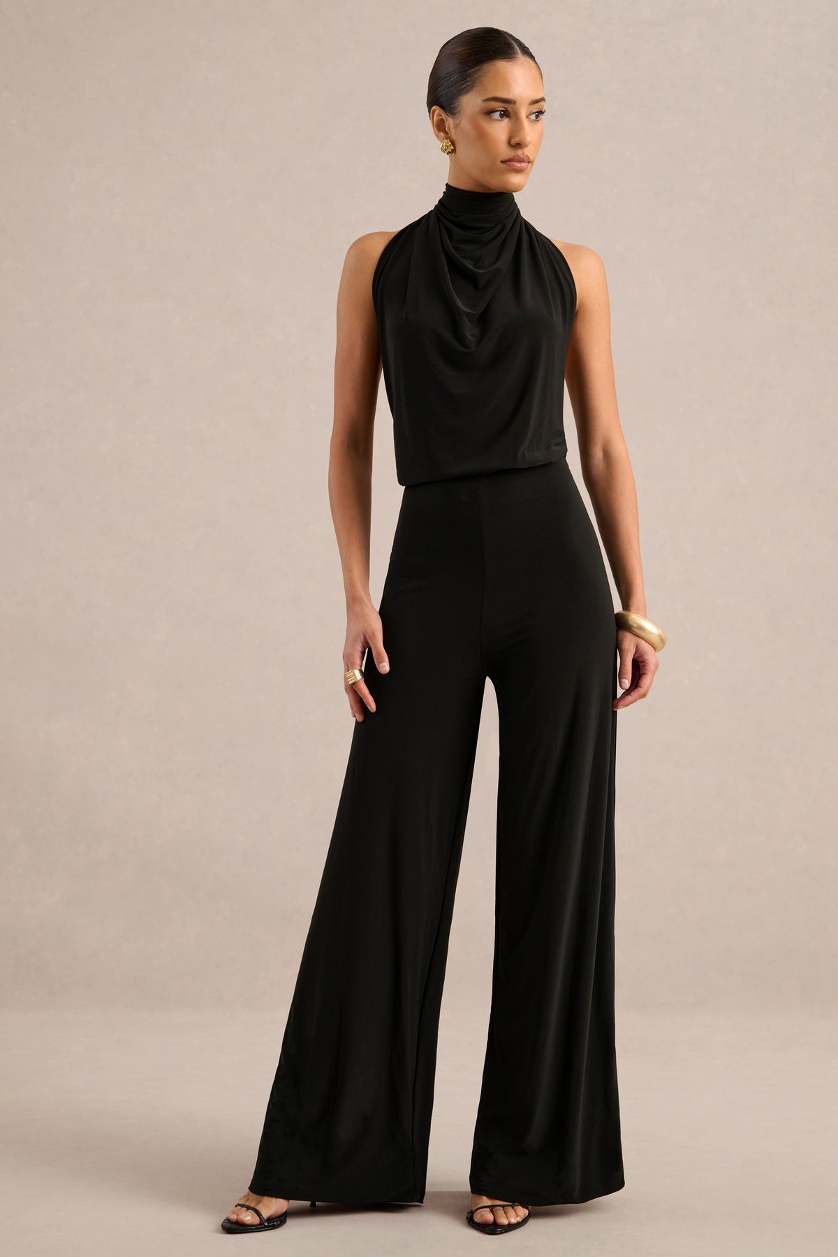 ECM_HR_CL136528002 - Asha _ Black High-Neck Jumpsuit With Ruched Detail2.jpg