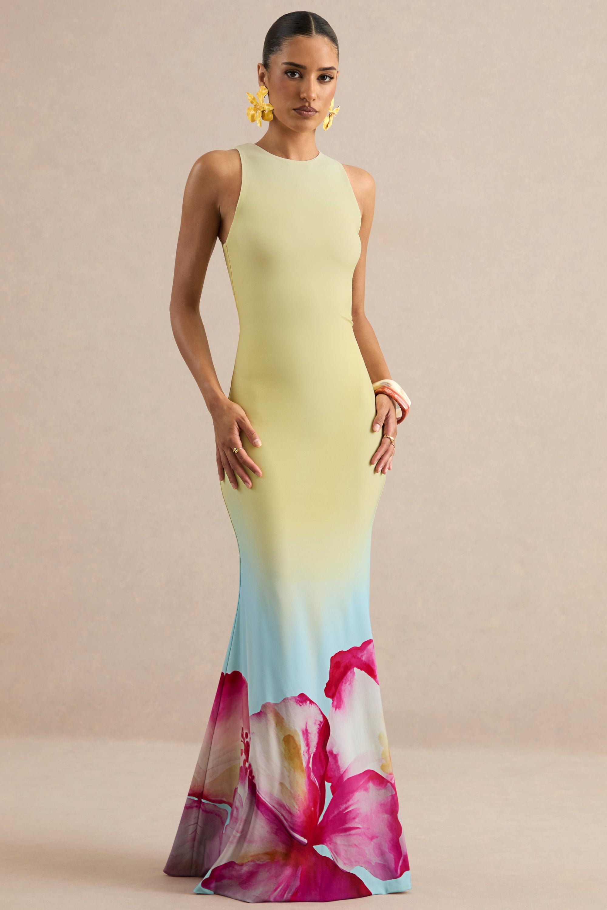 ECM_HR_CL136566283 - Marlo | Yellow Ombre Lily Print Maxi Dress 0.jpg
