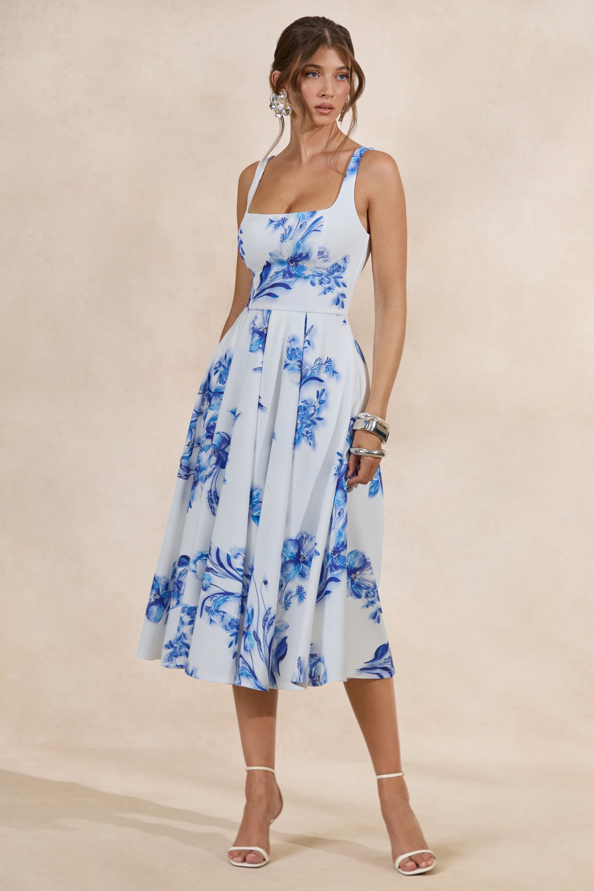 CL136597153 - Lissa _ Blue Floral Print Square-Neck Midi Dress0 2.jpg