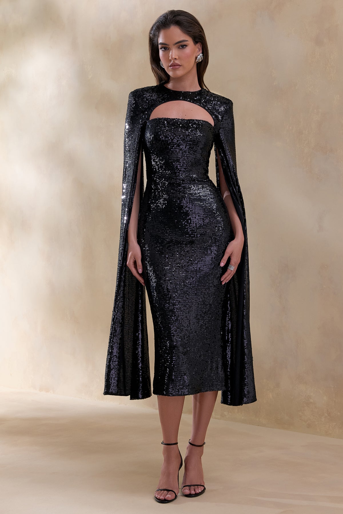 ECM_HR_CL136688002 Adeline _ Black Sequin Crew-Neck Midi Dress With Cape Sleeves 2.jpg