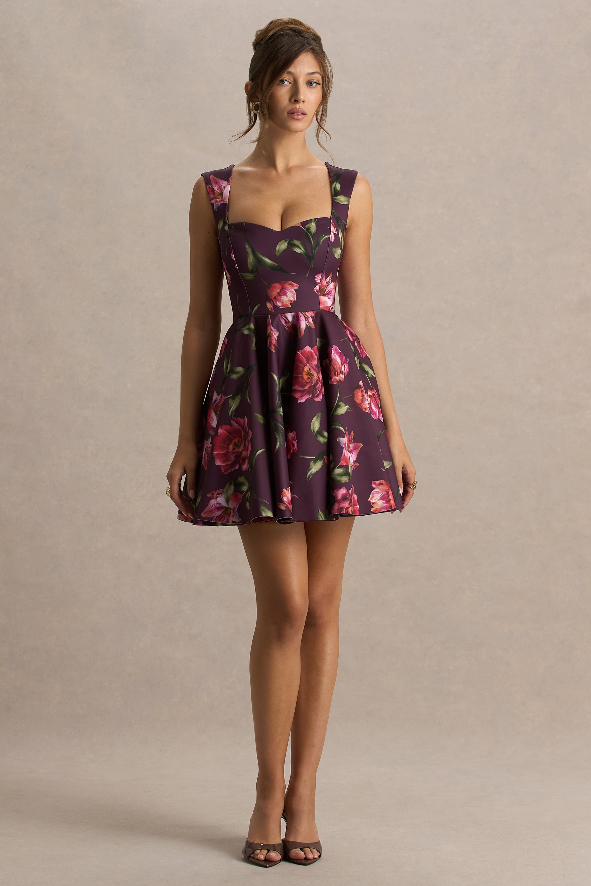 HR_CL136768447 -  Magic Burgundy Floral Print Sweetheart-Neck Mini Dress4.jpg