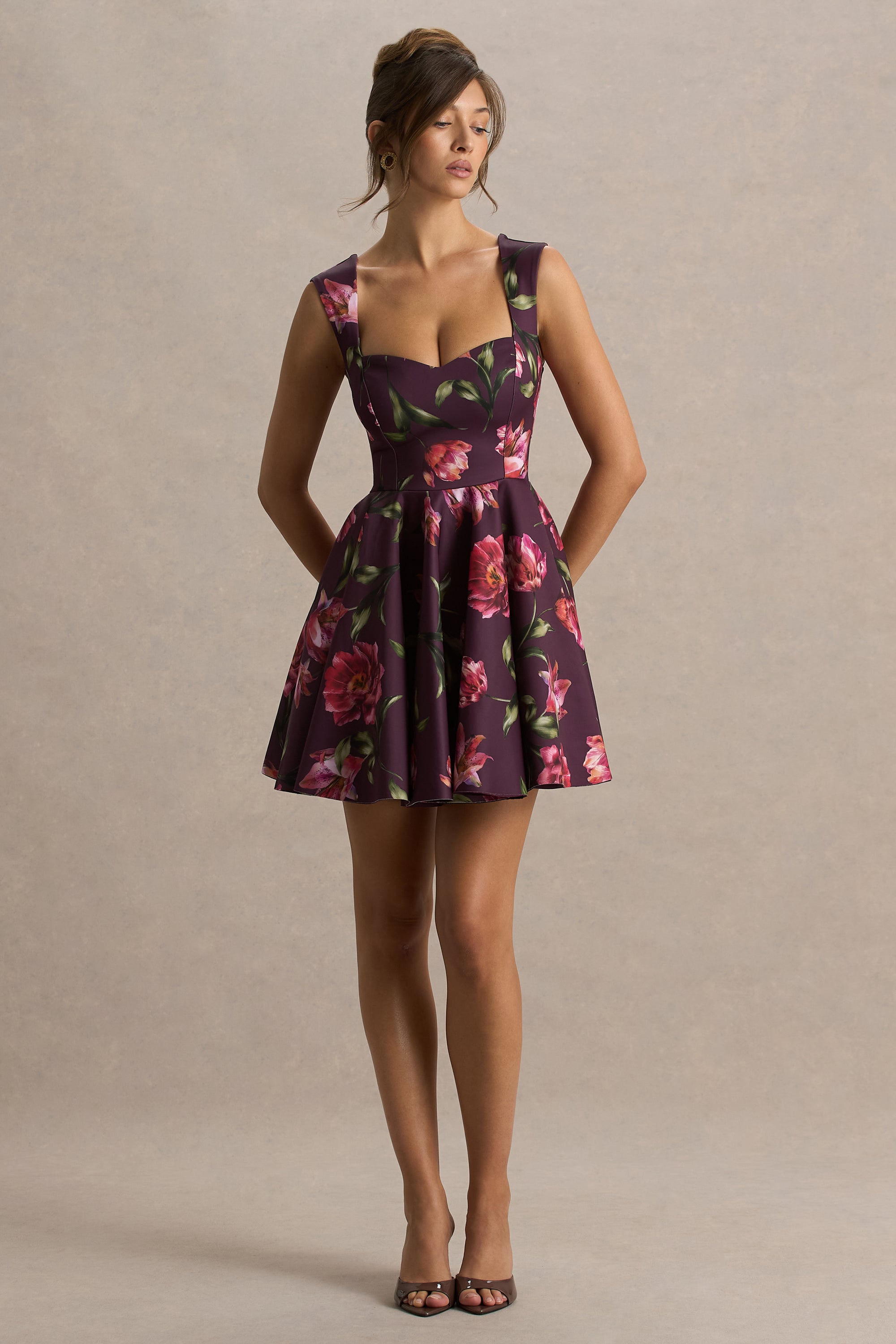 HR_CL136768447 -  Magic Burgundy Floral Print Sweetheart-Neck Mini Dress5.jpg