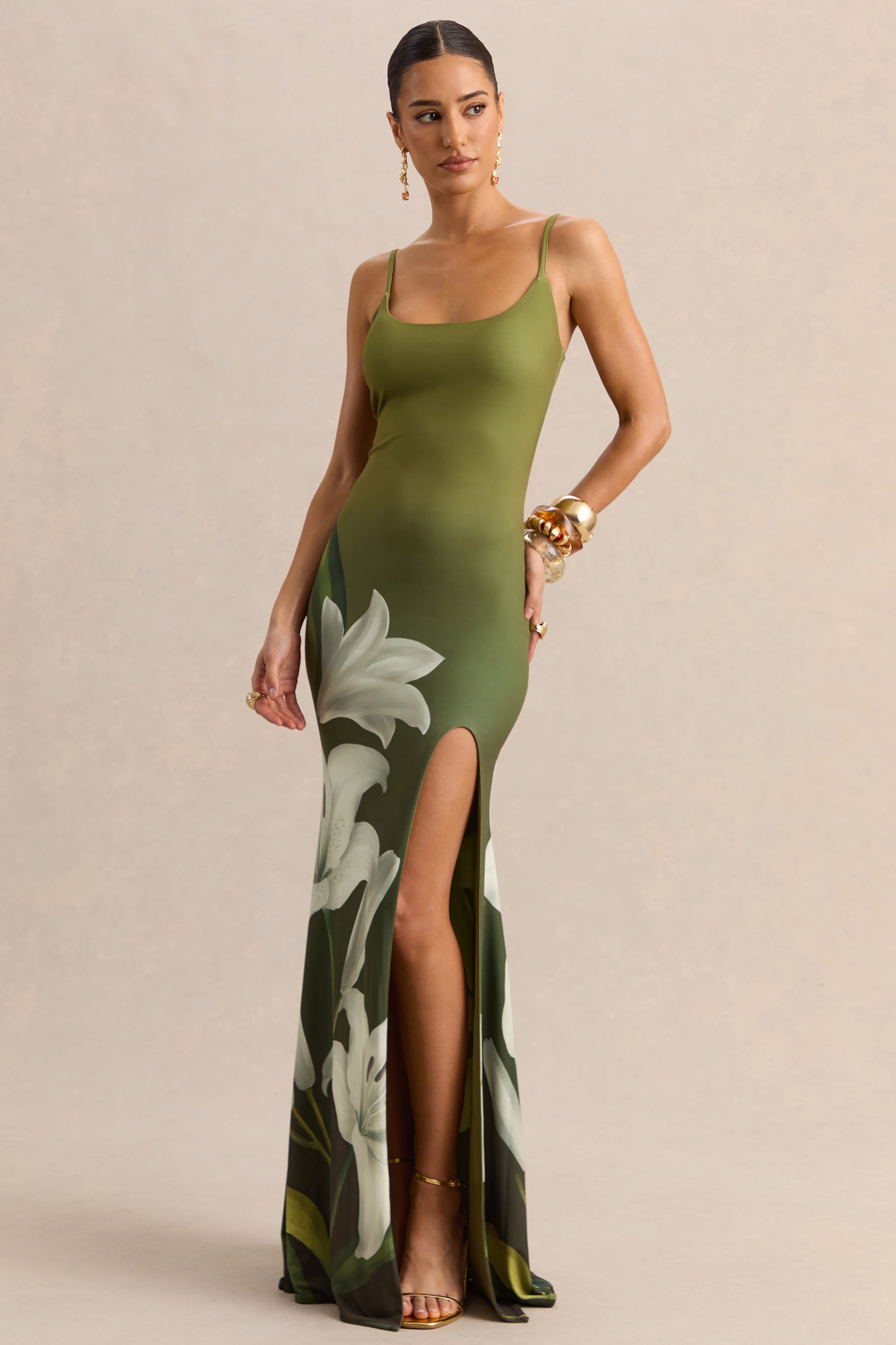 ECM_HR_CL136793442---Yasmine---Olive-Lily-Print-Square-Neck-Maxi-Dress-With-Front-High-Split-0.jpg