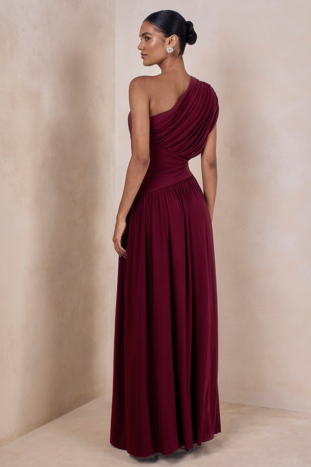 ECM_HR_CL136816069 - Kelsey | Burgundy Asymmetric-Neck Maxi Dress With Ruched Detailing 06.jpg