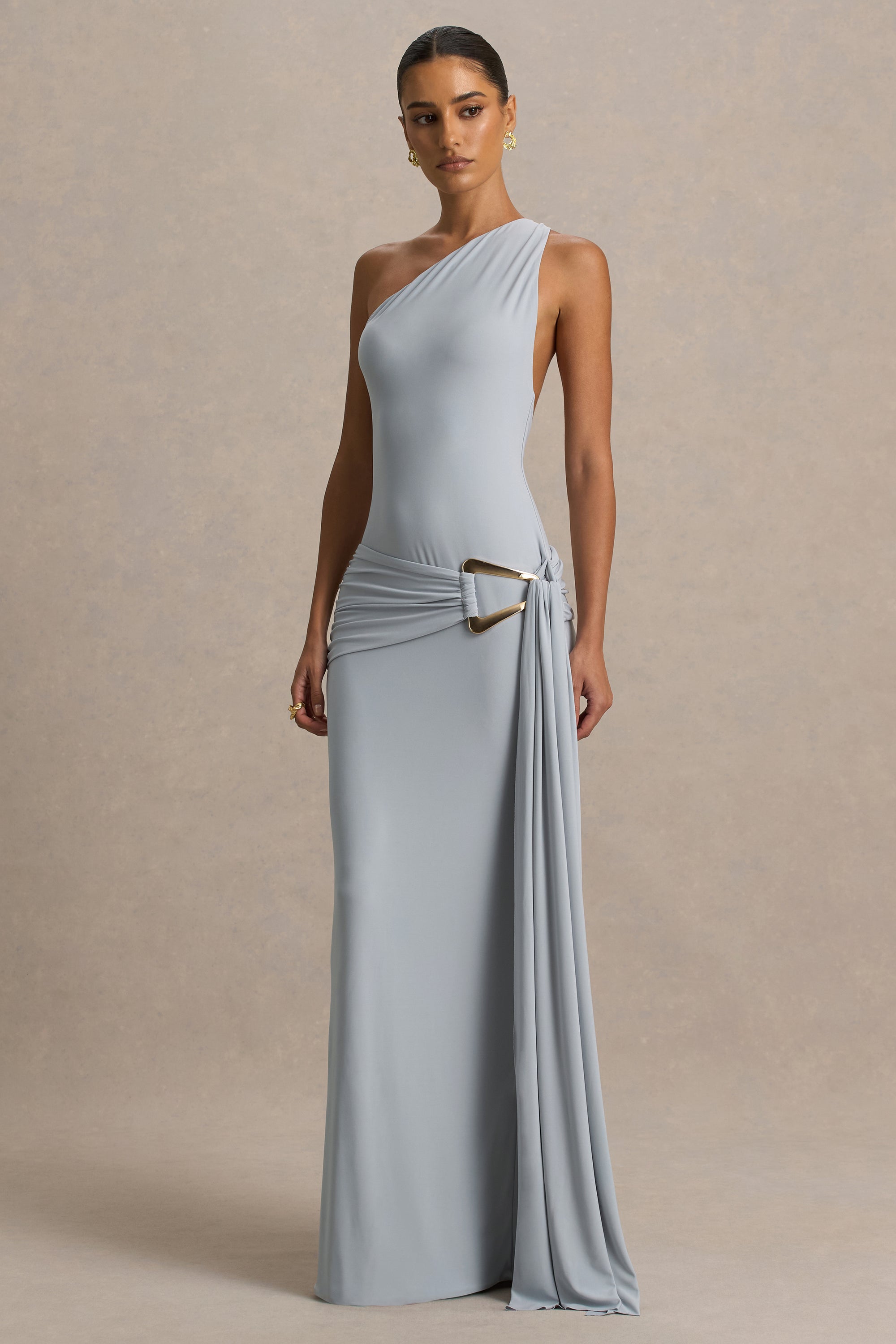 HR_CL136817460 - Bonnie Grey Asymmetric-Neck Maxi Dress With Ruched-Detailing04.jpg