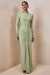 ECM_HR_CL136818314 - Matilda | Light Green Boat-Neck Maxi Dress With Ruched Detailing 01.jpg