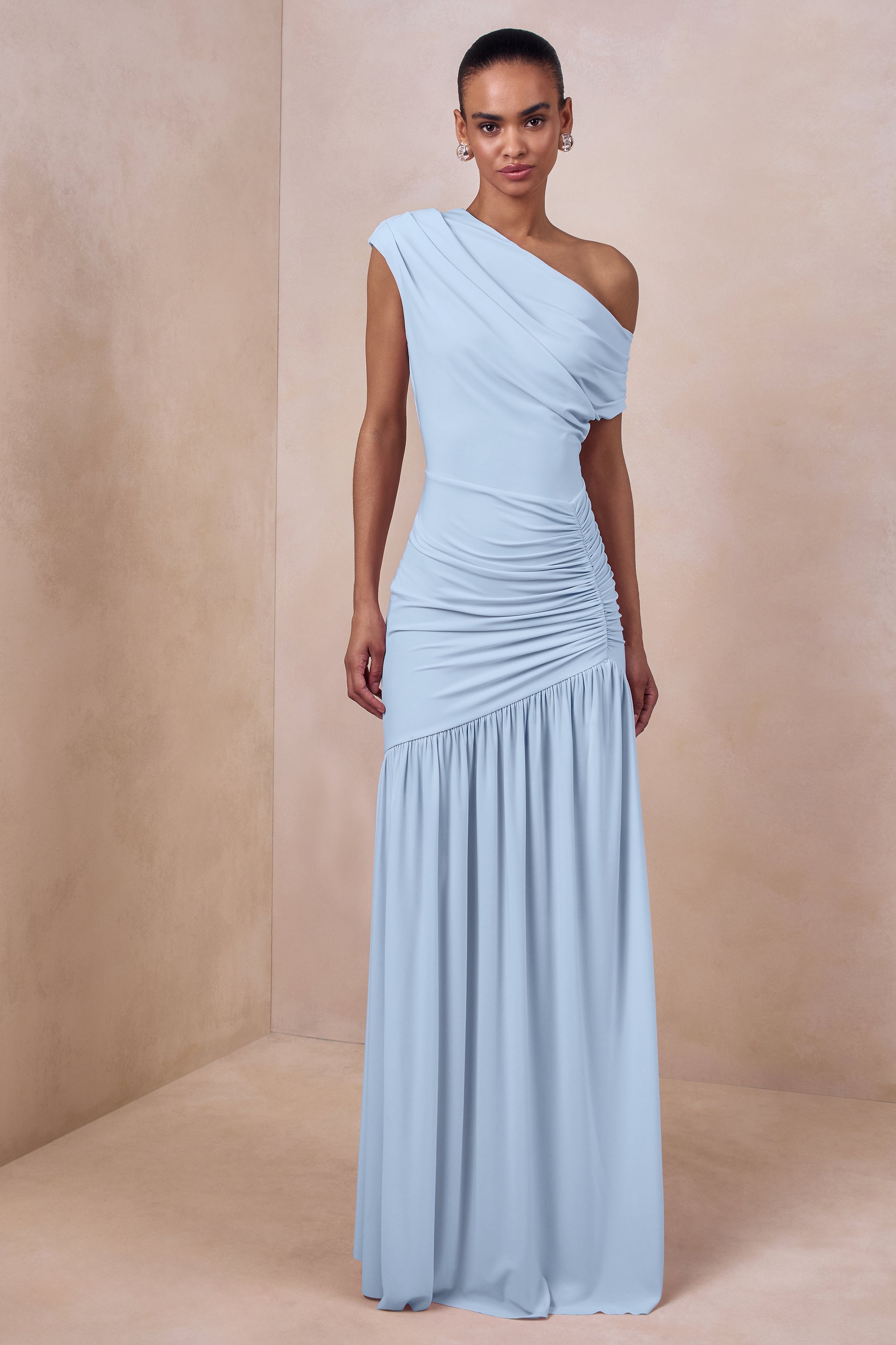 ECM_HR_CL136828013 - Kady | Powder Blue Asymmetric-Neck Maxi Dress With Ruched Detailing 1.jpg