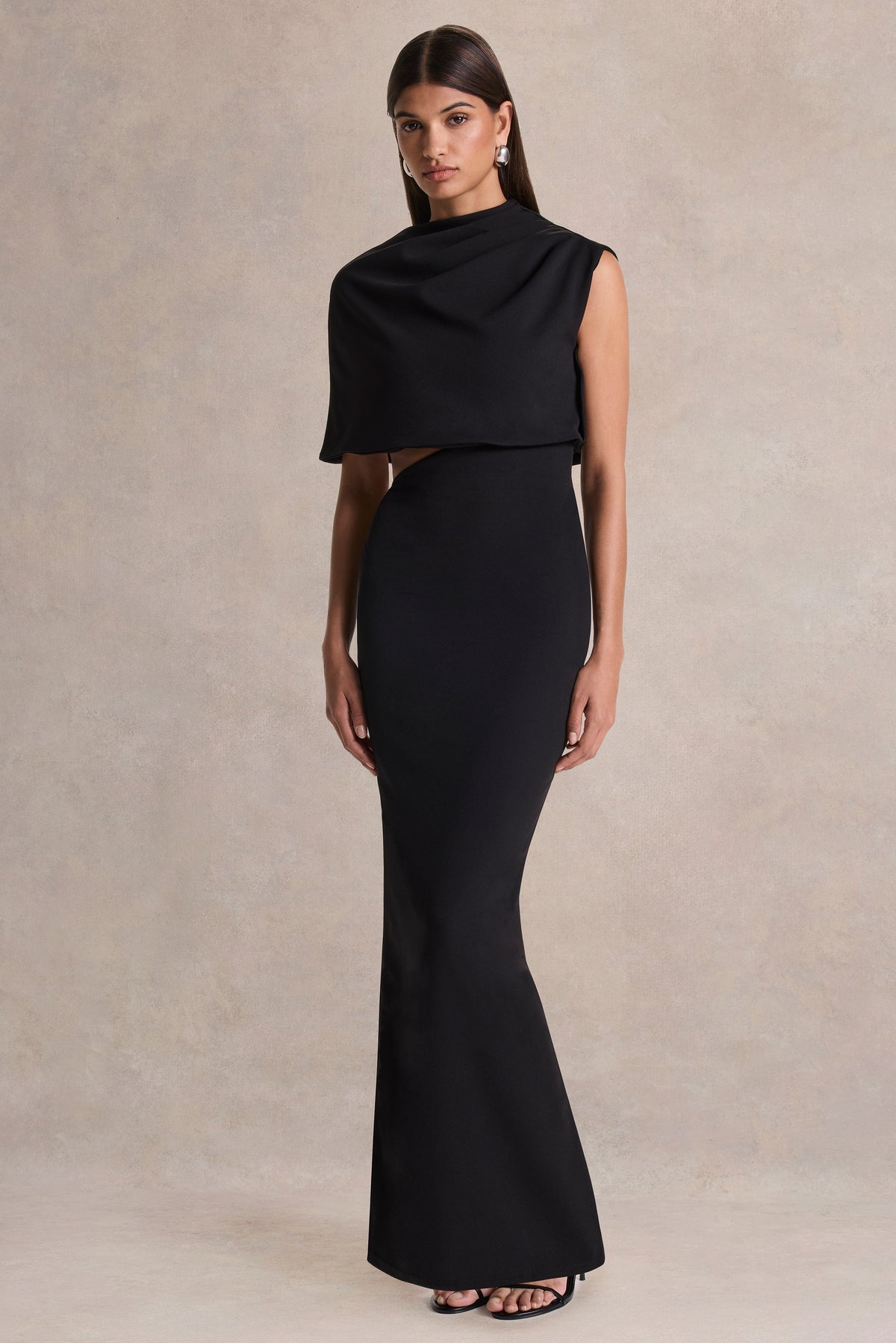 HR_CL136920002 - Roseth _ Black High-Neck Maxi Dress With One-Sleeve And Body Cut-Out Detail 04.jpg