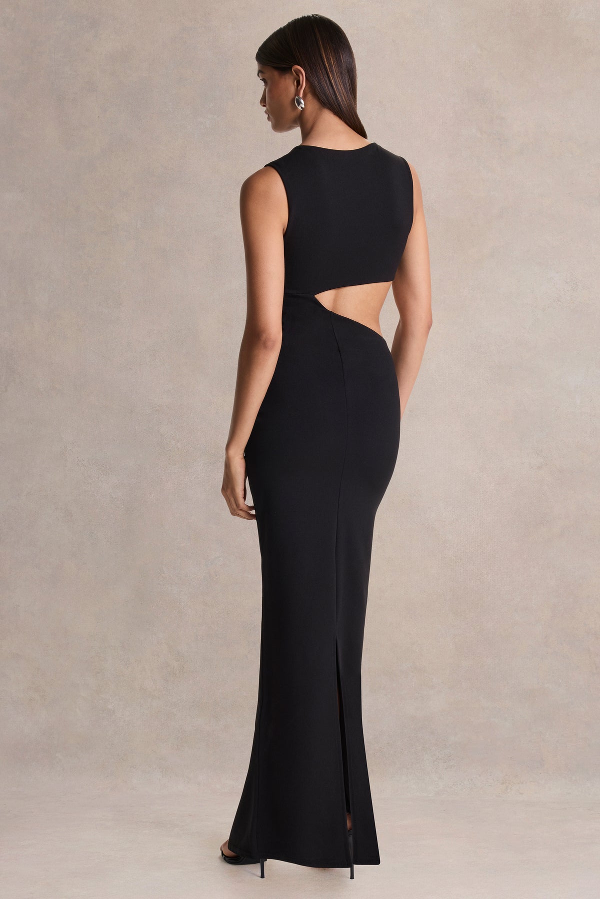 HR_CL136920002 - Roseth _ Black High-Neck Maxi Dress With One-Sleeve And Body Cut-Out Detail 07.jpg