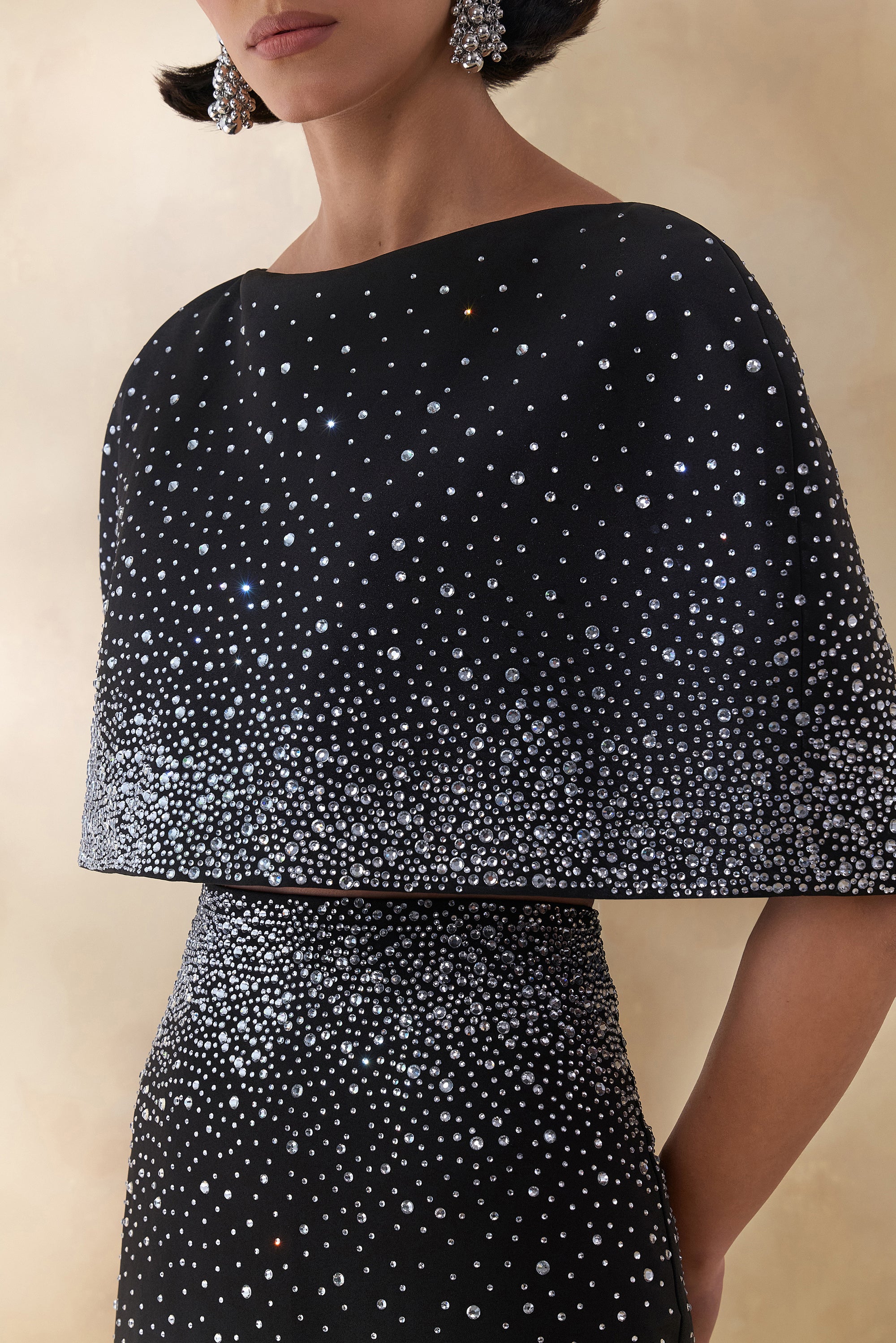 ECM_HR_CL136978002 Luxy _ Black Embellished Boat-Neck Crop-Top With Cape-Sleeves 0.jpg