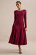 ECM_HR_CL137003069 - Jovana _ Burgundy Hand-Embellished Crew-Neck Midi Dress With Drop Waist2.jpg