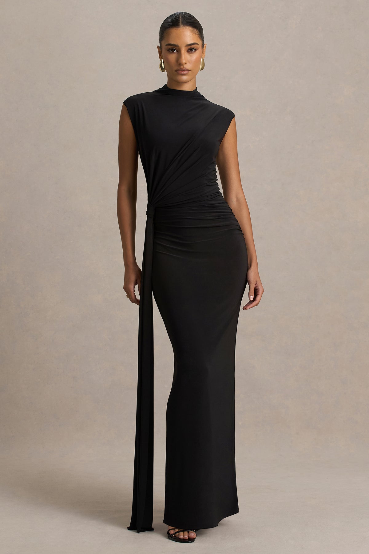 HR_CL137084002 - Solene Black High-Neck Maxi Dress With Wrap And Drape Detail 01.jpg