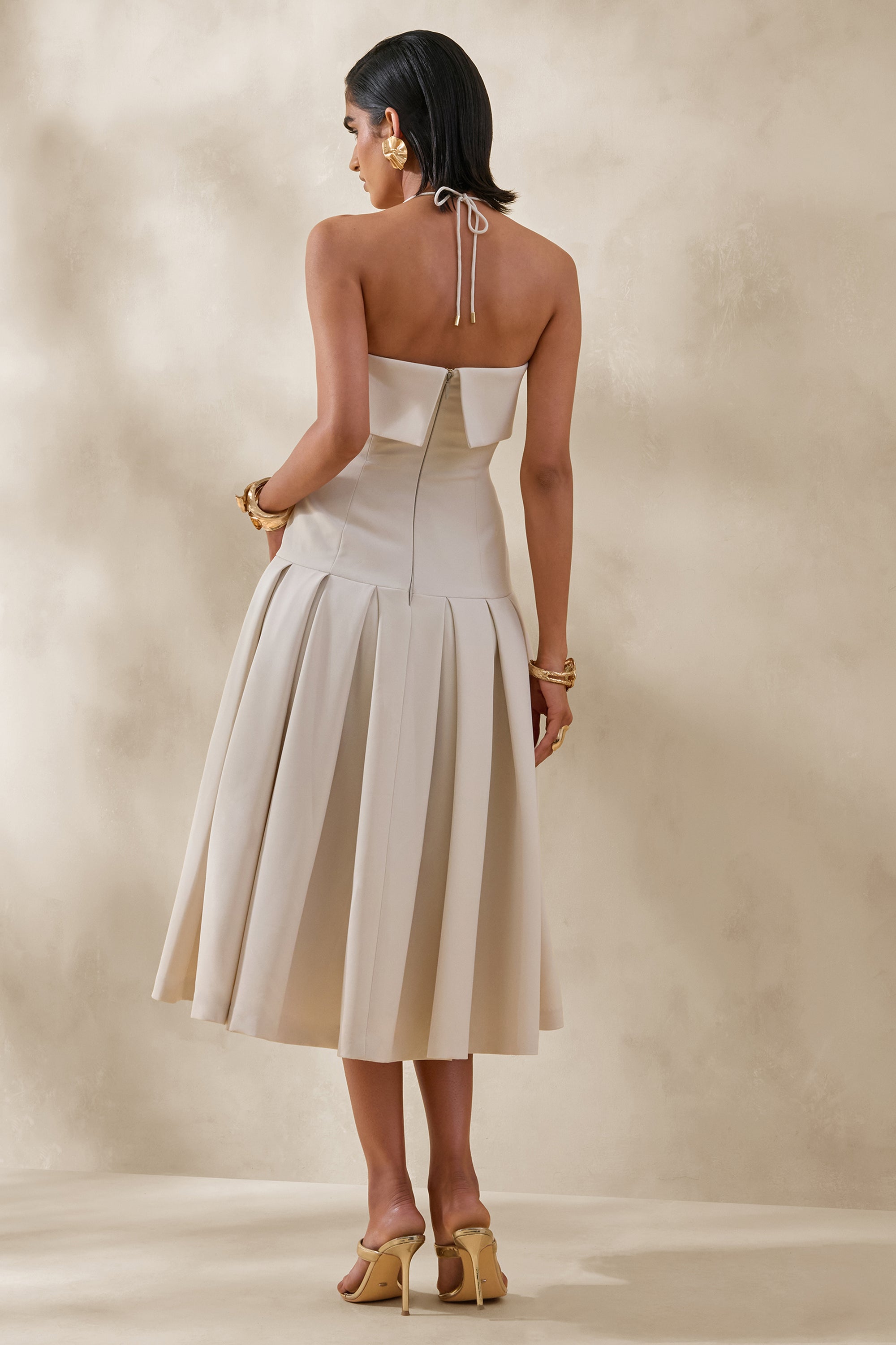 ECM_HR_CL137129111 - Dazira _ Cream Square-Neck Midi Dress With Drop-Waist 2.jpg