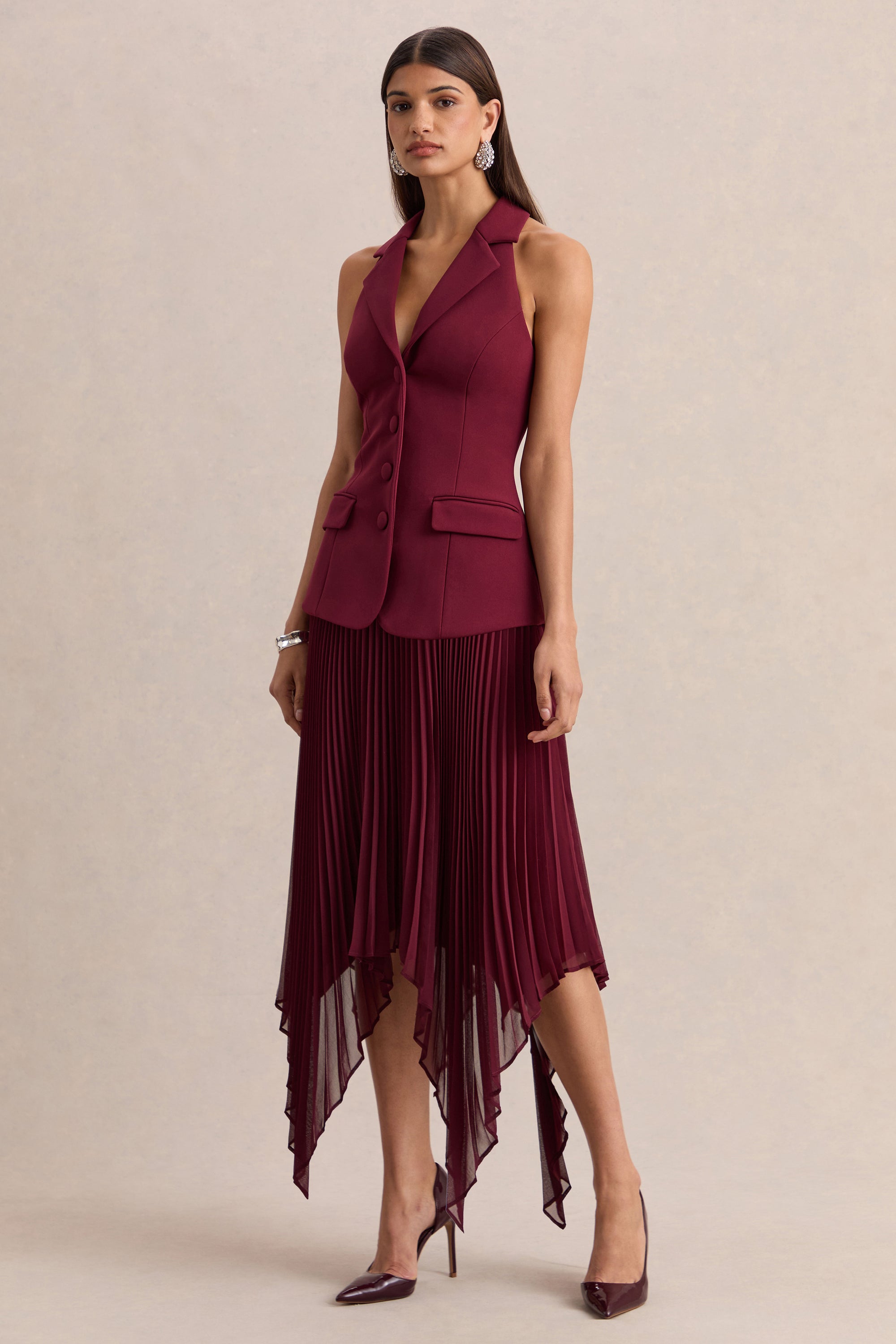 ECM_HR_CL137140102 - Marvelle _ Burgundy Plunge-Neck Maxi Dress With Hanky Hem 03.jpg