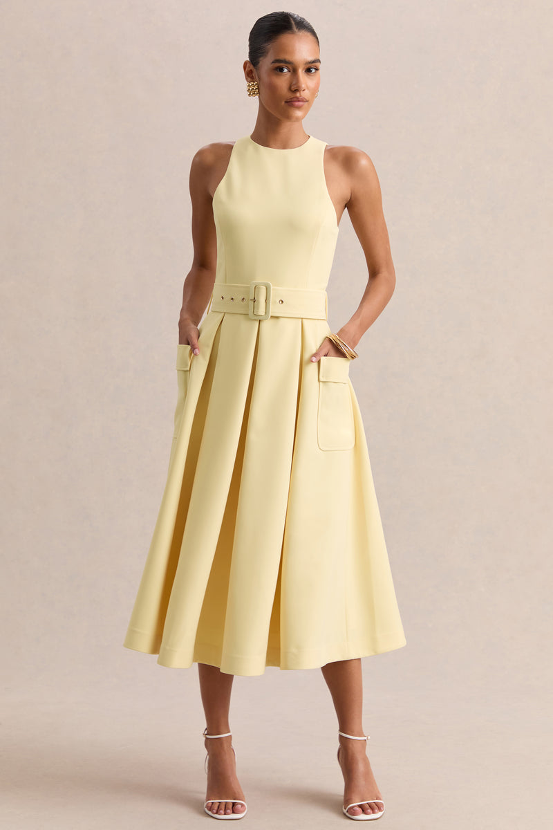 ECM_HR_CL137164121 - Magnora _ Lemon Crew-Neck Belted Midi Dress 02.jpg