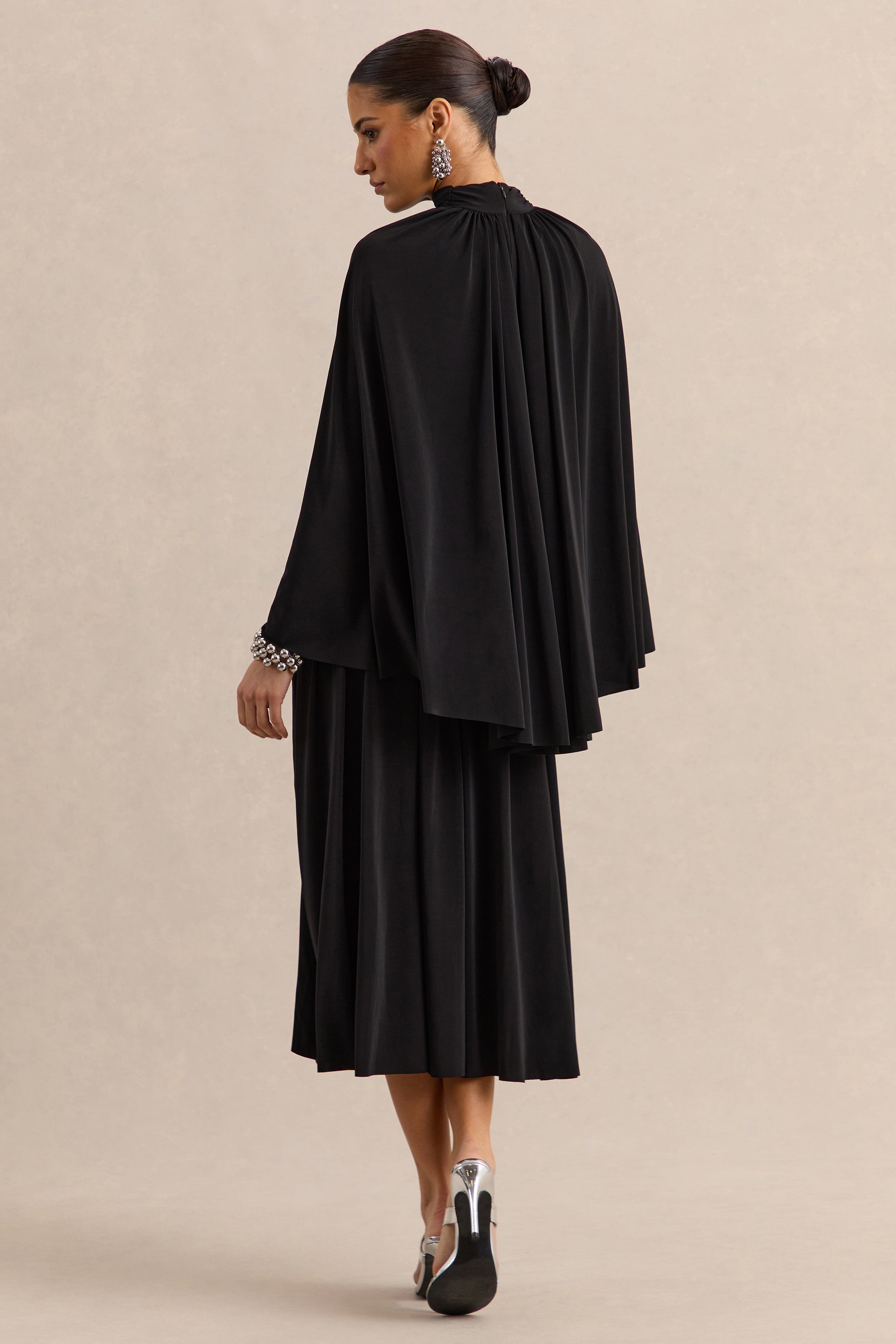 HR_CL137203001 - Honora _ Black High-Neck Maxi Dress With Cape-Sleeves_02.jpg