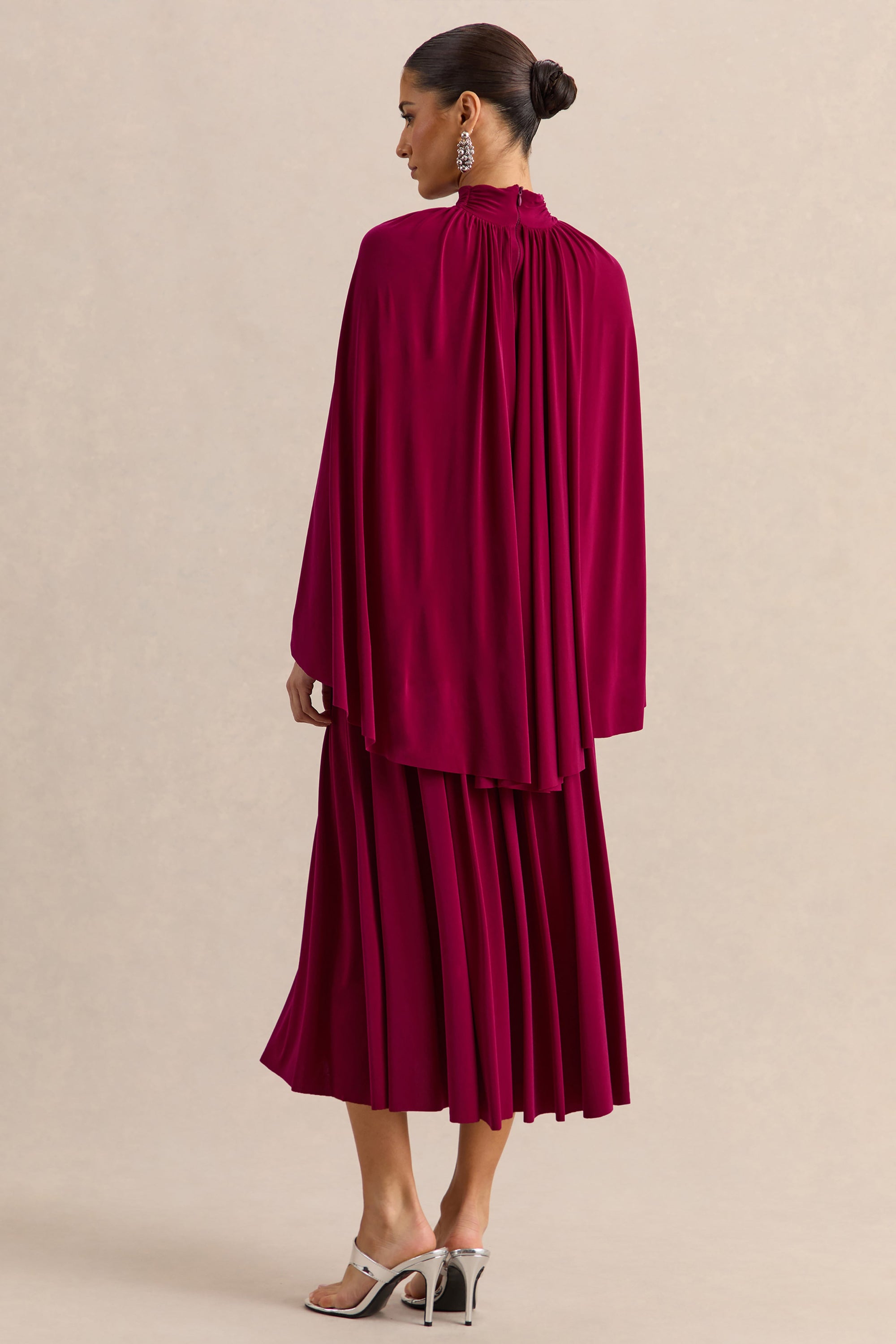 CL13720310206_ECM_HR_CL137203102---Honora---Burgundy-High-Neck-Maxi-Dress-With-Cape-Sleeves---104