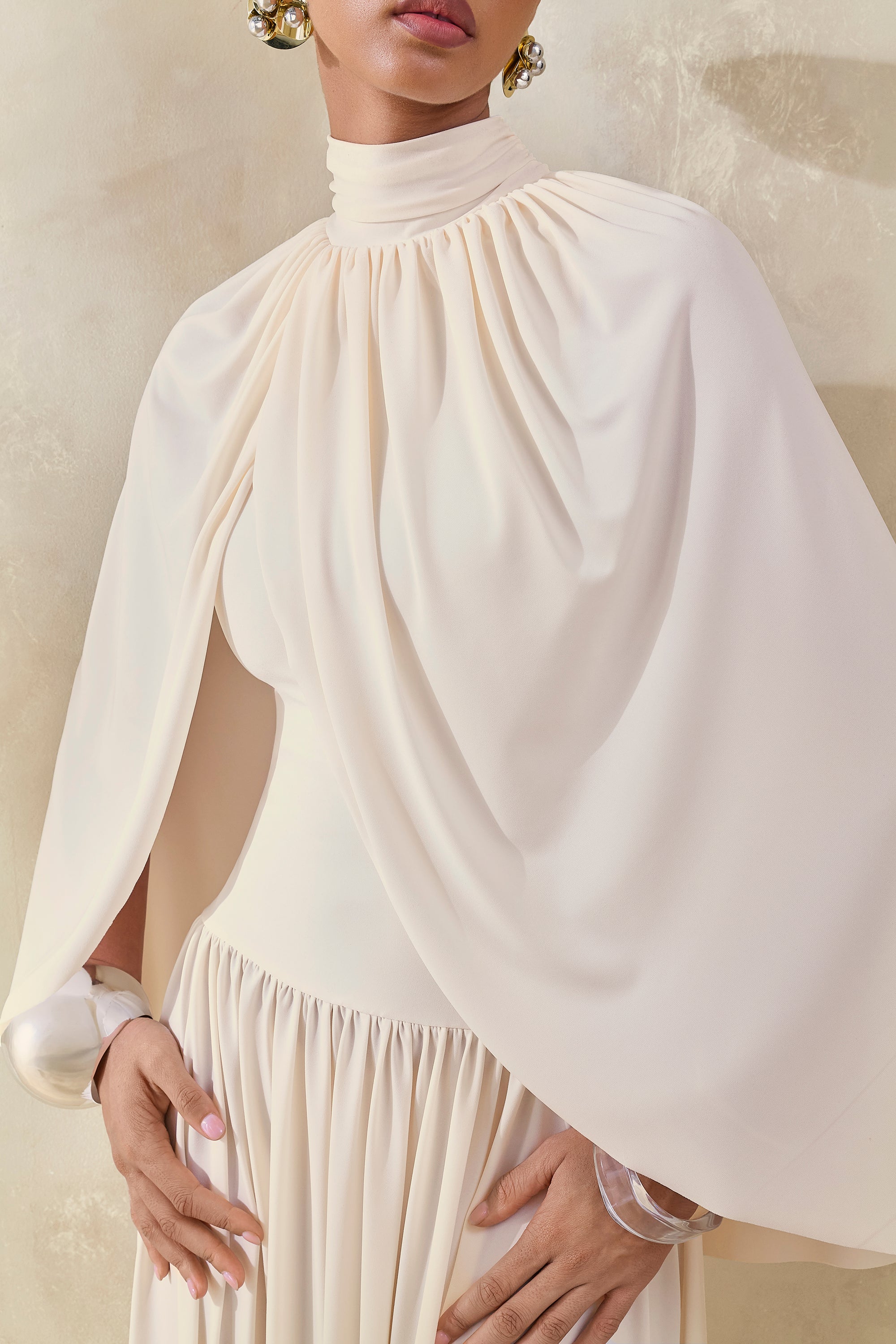 ECM_HR_CL137203111 - Honora _ Cream High-Neck Maxi Dress With Cape-Sleeves 4.jpg