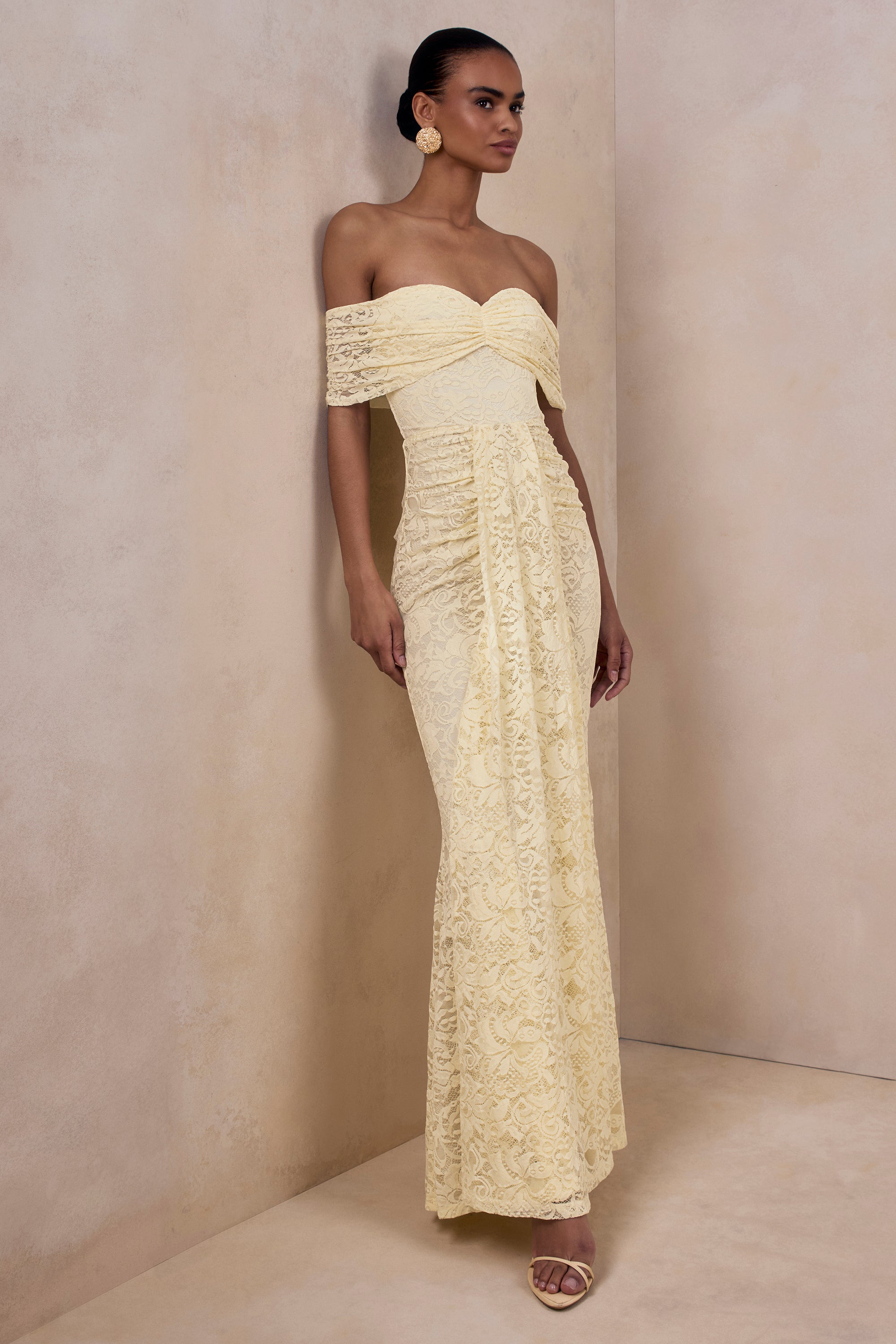 ECM_HR_CL137216121 - Aries | Lemon Lace Bardot-Neck Maxi Dress With Gathered Detailing 3.jpg