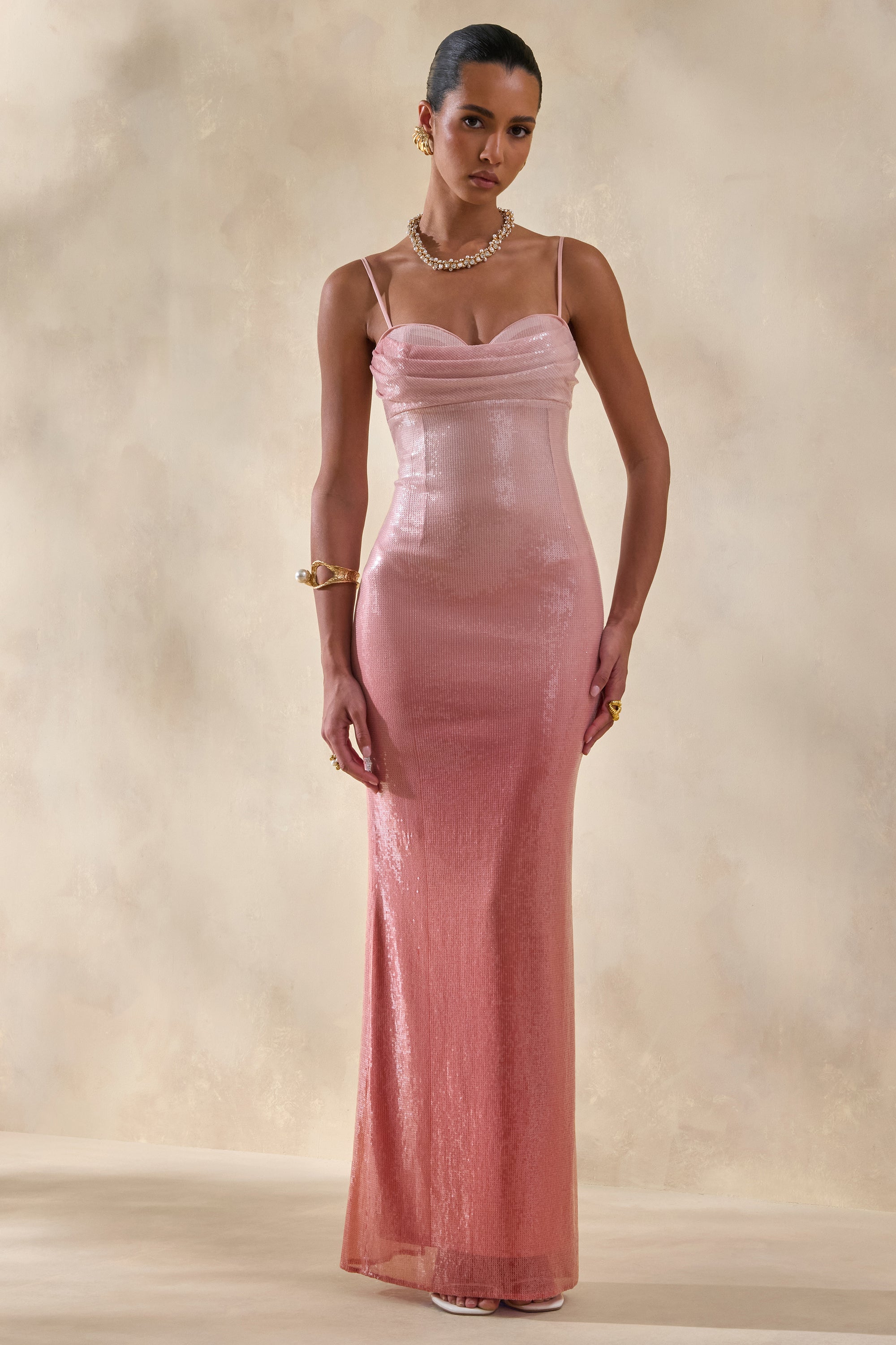 ECM_HR_CL137230073 - Feloria | Coral Ombre Sequin Cowl-Neck Maxi Dress 3.jpg