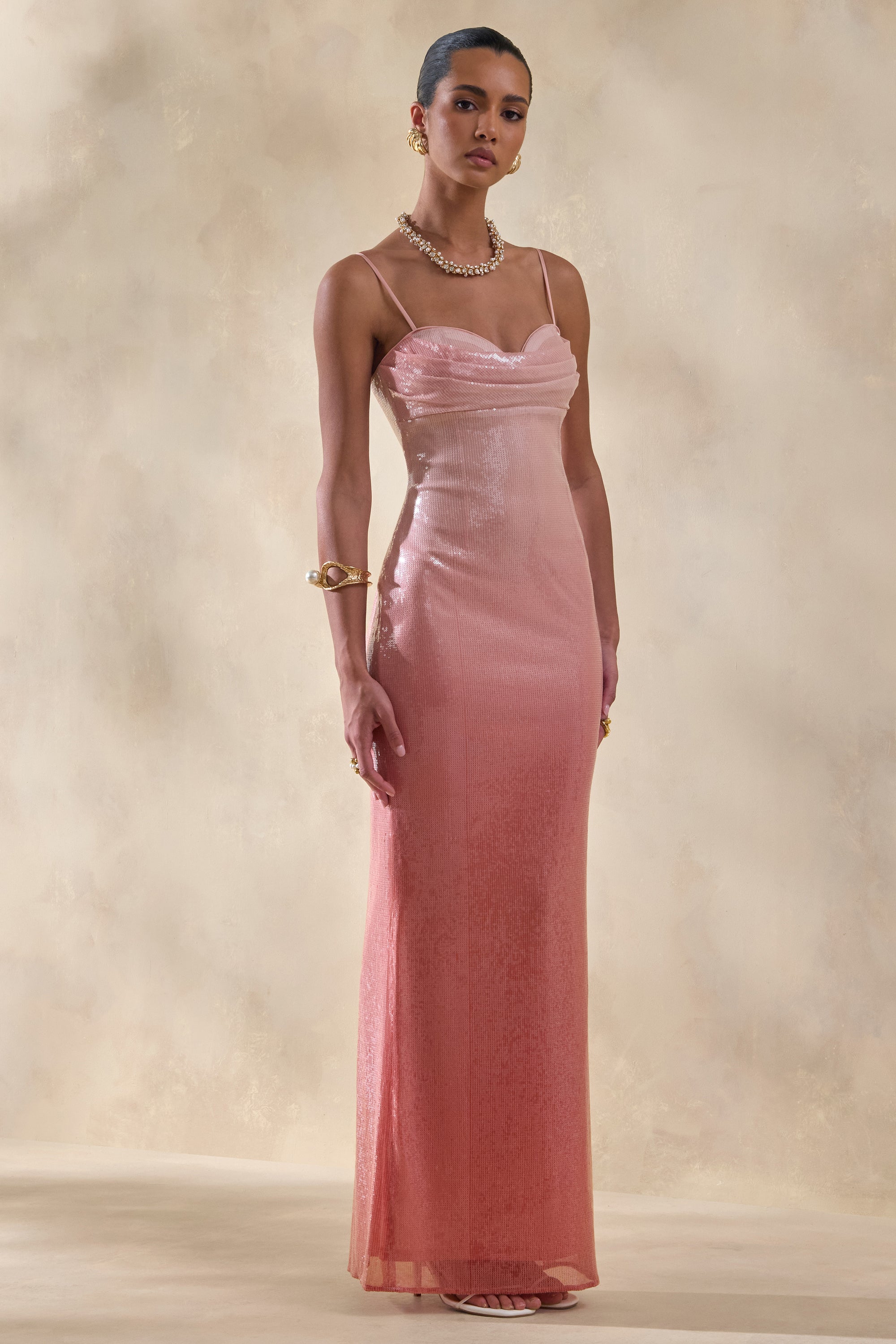 ECM_HR_CL137230073 - Feloria | Coral Ombre Sequin Cowl-Neck Maxi Dress 4.jpg