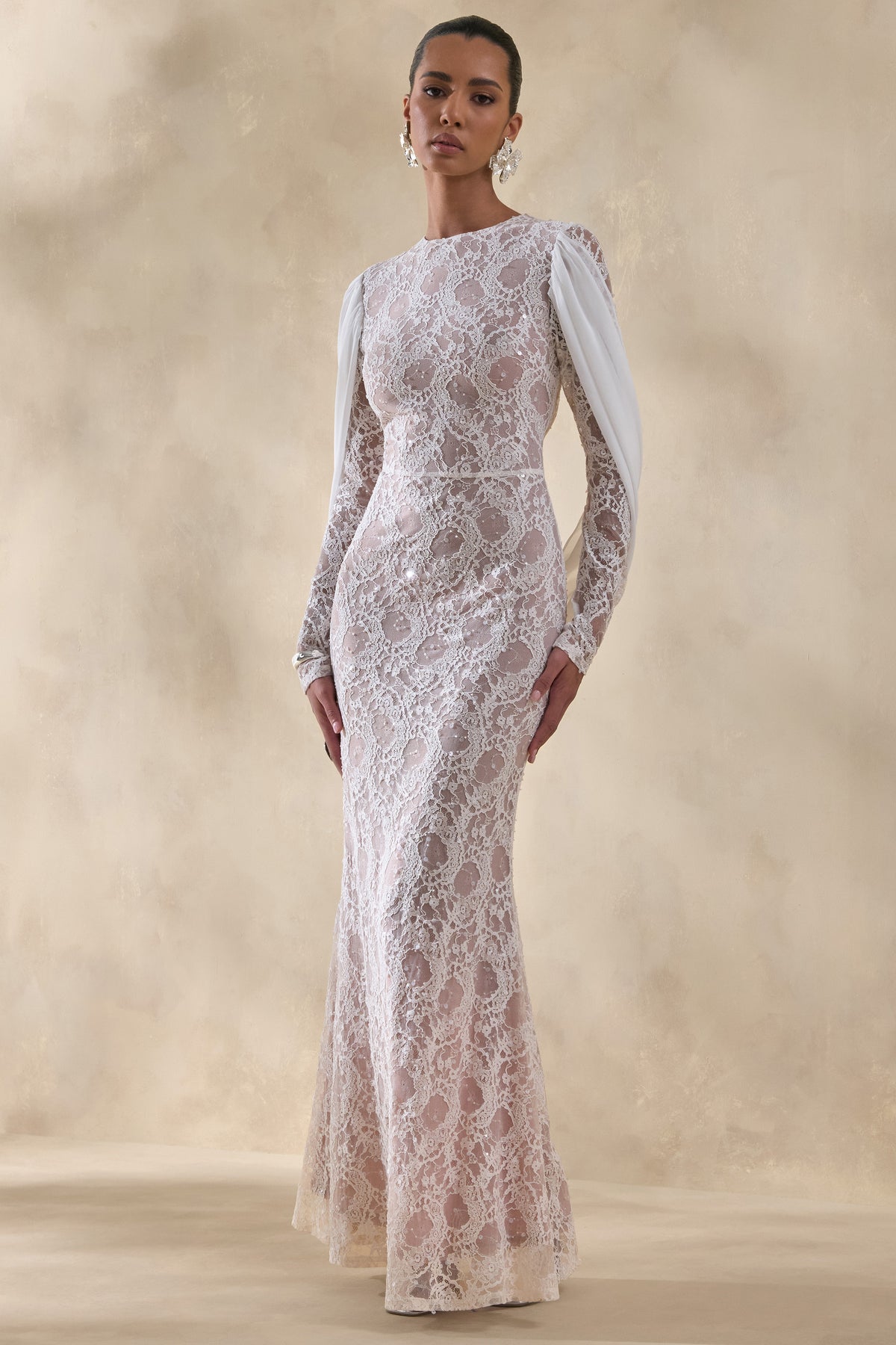 ECM_HR_CL137239110 - Nabina | White Lace Crew-Neck Maxi Dress With Draped Back-Detail 6.jpg