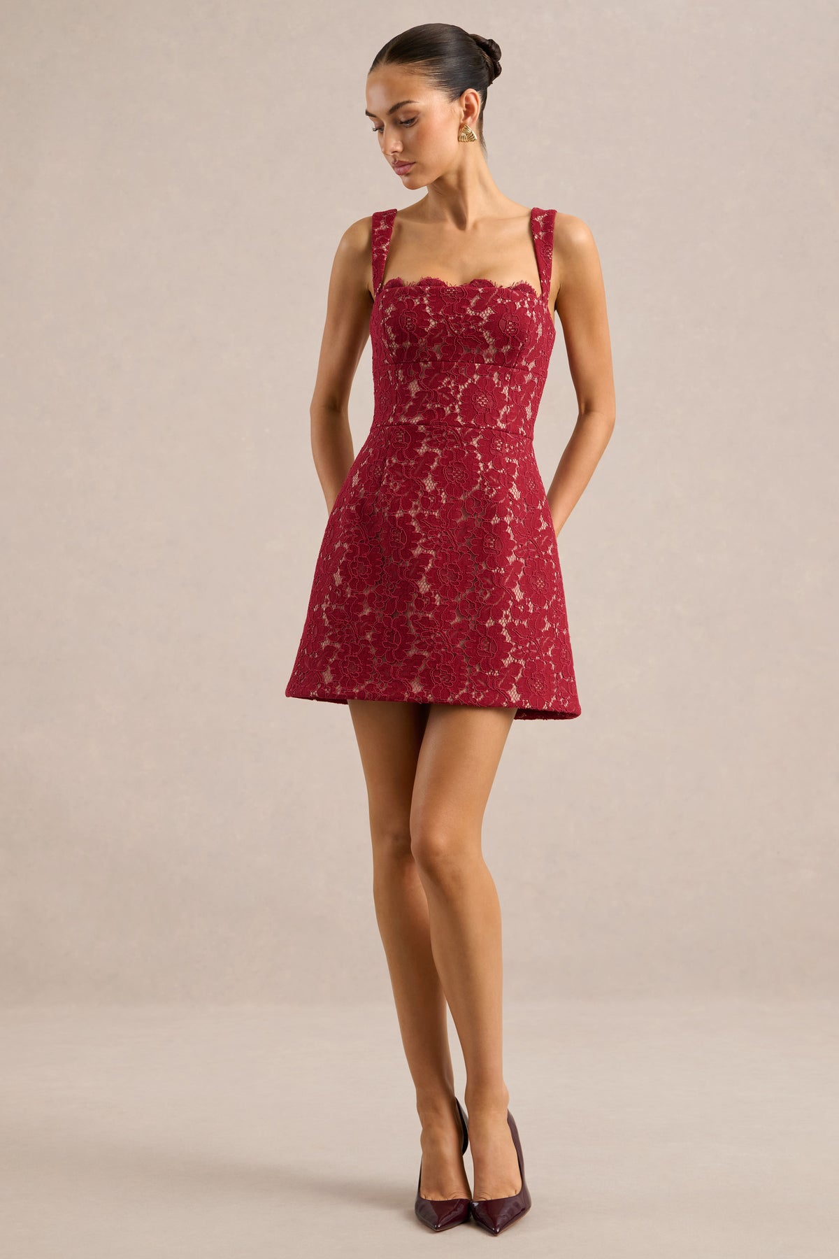 ECM_HR_CL137252102 - Orelisse _ Burgundy Lace Square Neck A-Line Mini Dress1.jpg