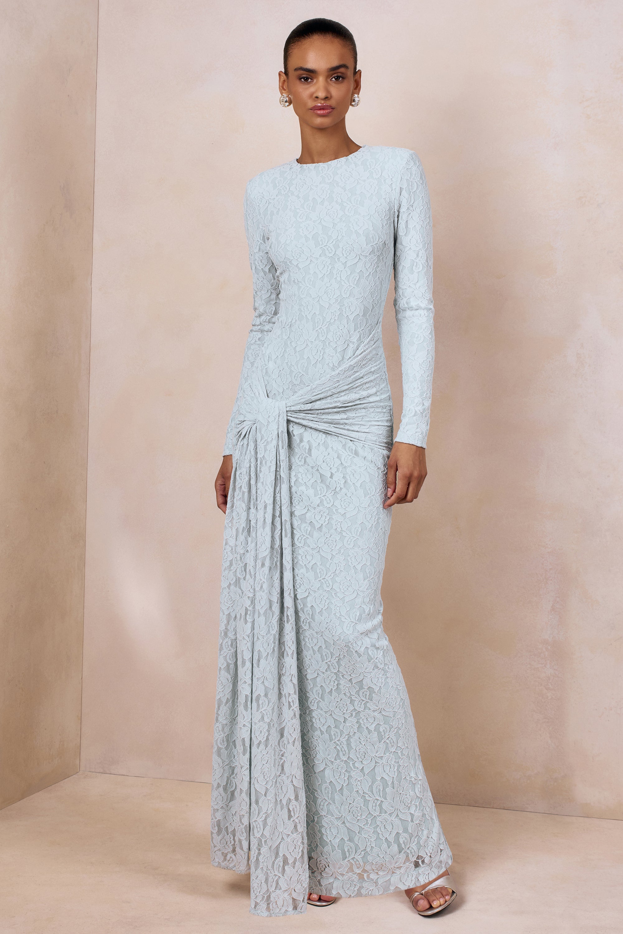 ECM_HR_CL137264013 - Evangela | Powder Blue Lace Crew-Neck Maxi Dress With Wrap-Detail 1.jpg