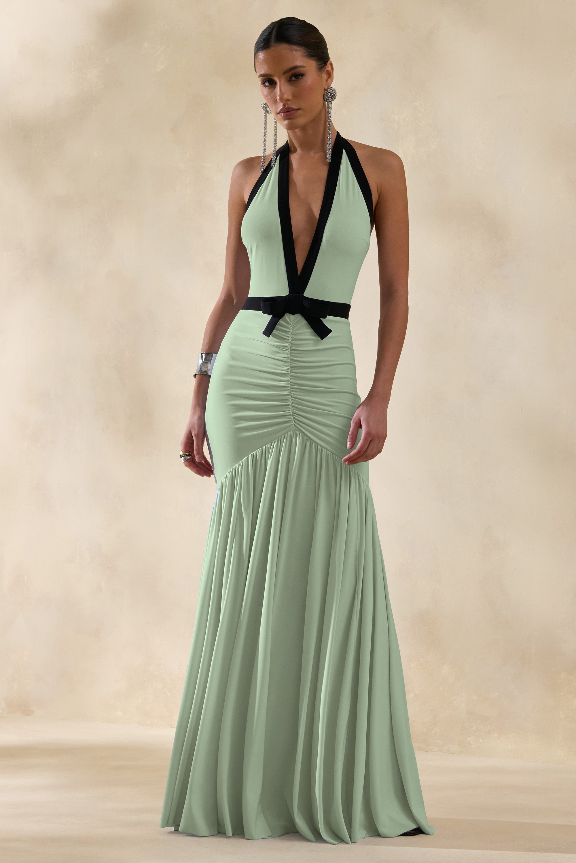ECM_HR_CL137279032 - Cosmina _ Mint Plunge-Neck Maxi Dress With Bow-Detail 0.jpg
