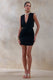ECM_HR_CL137282001 - Amy _ Black Plunge-Neck Mini Dress With Draped-Detailing 0.jpg