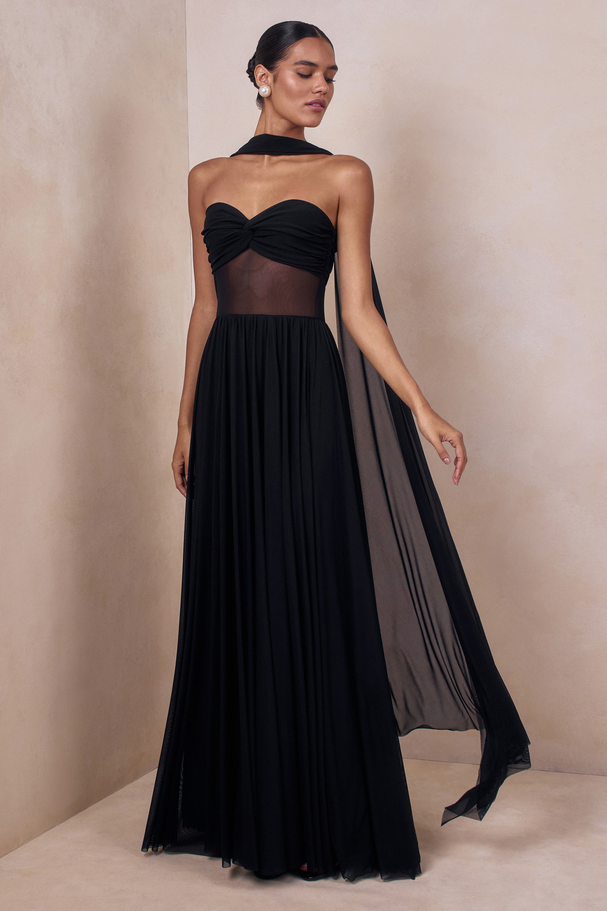 ECM_HR_CL137298001 - Lyvoria | Black Bandeau Maxi Dress With Mesh-Detail And Scarf 0_HERO.jpg