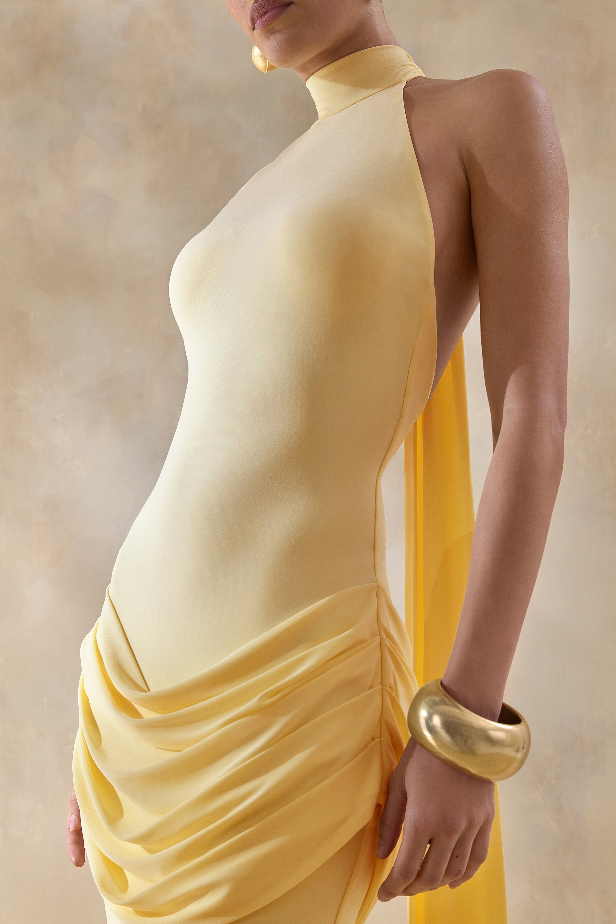 ECM_HR_CL137313121 - Daisy | Lemon Halter-Neck Maxi Dress With Draped-Detailing 4.jpg