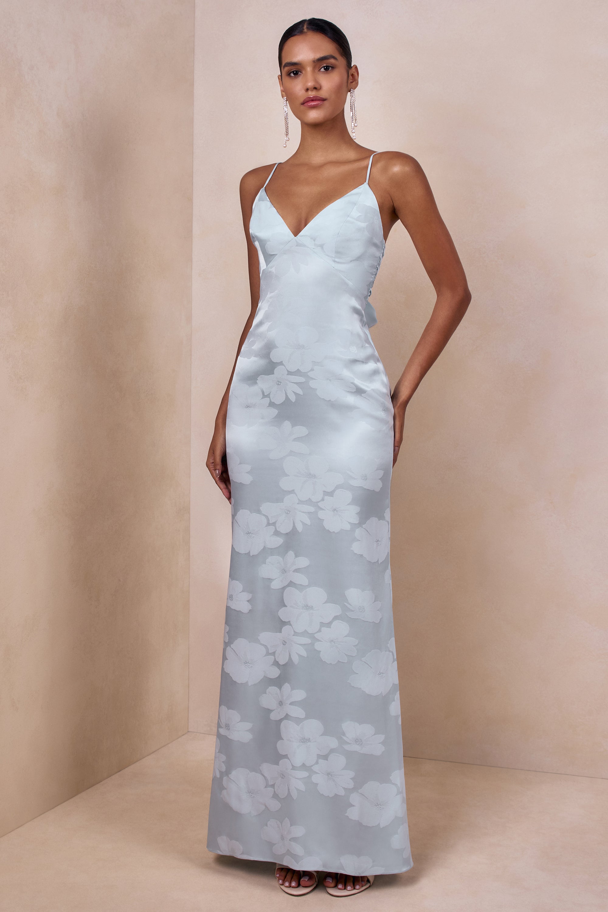 ECM_HR_CL137318013 - Carelle | Powder Blue Satin Plunge-Neck Maxi Dress With Asymmetric Drop-Waist 03.jpg