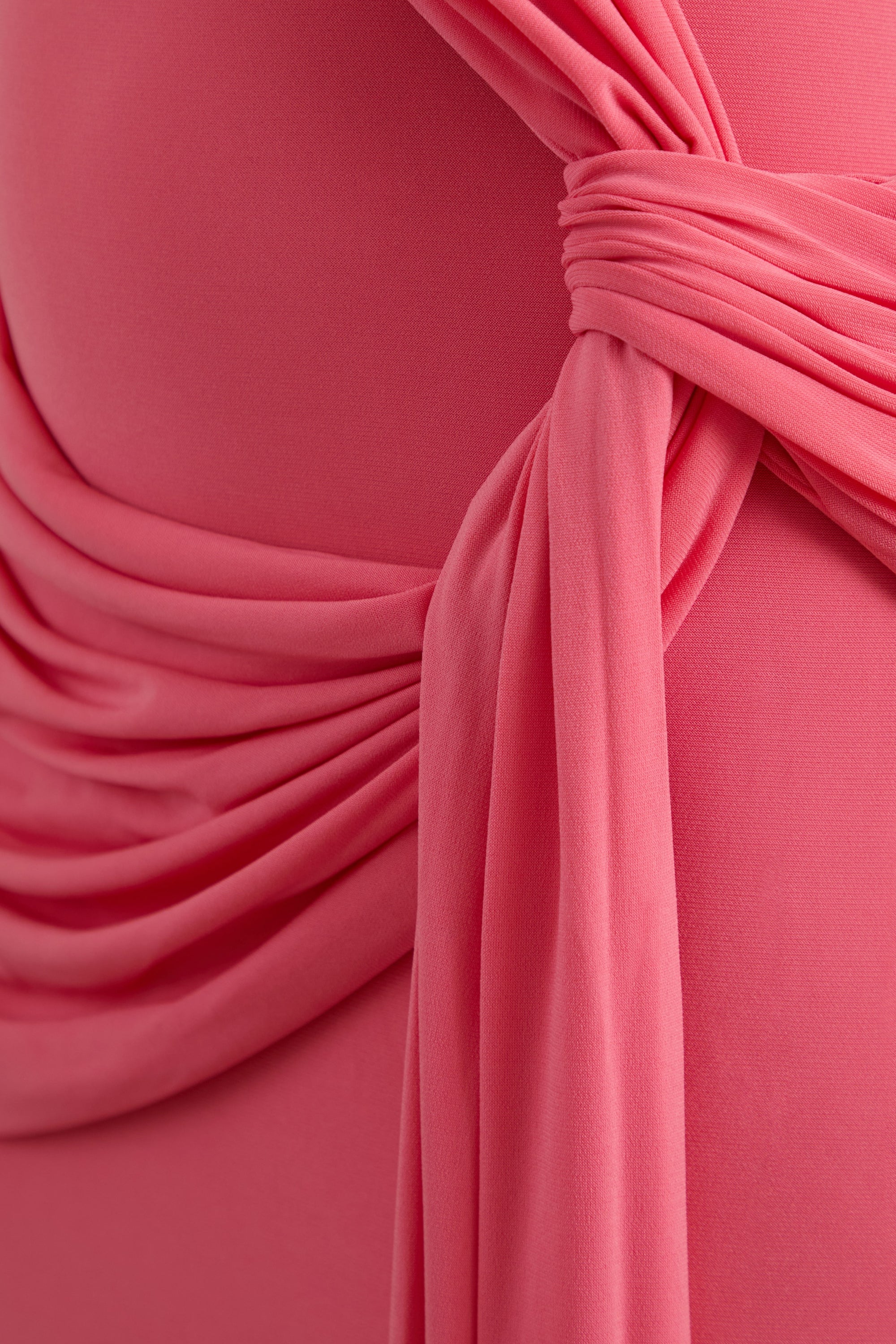 Lunoria Coral Asymmetric-Neck Maxi Dress With Gathered-Detailing CL137330073 21.jpg