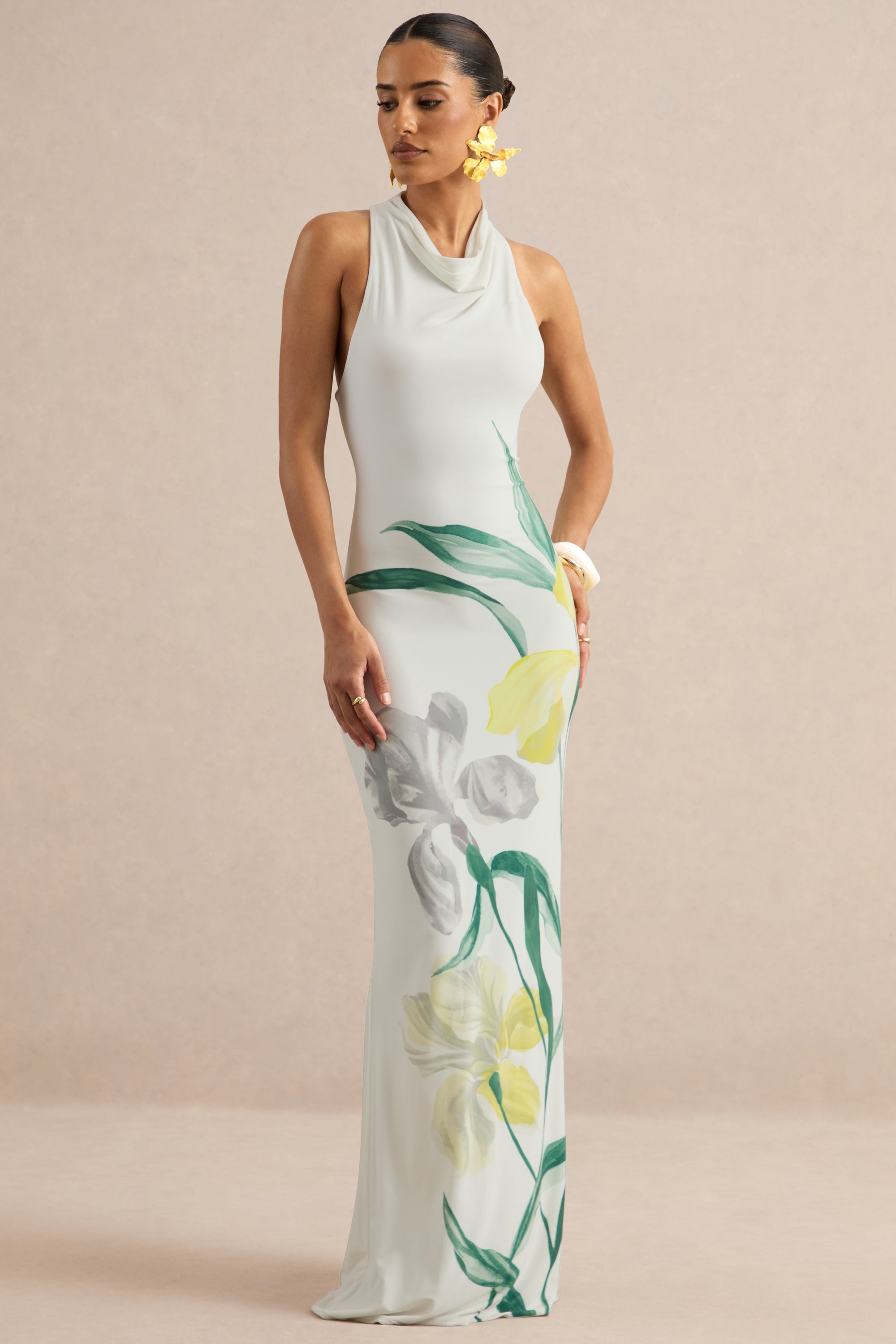ECM_HR_CL137341110 - Wilber | Lemon Floral Print High-Neck Maxi Dress 3.jpg