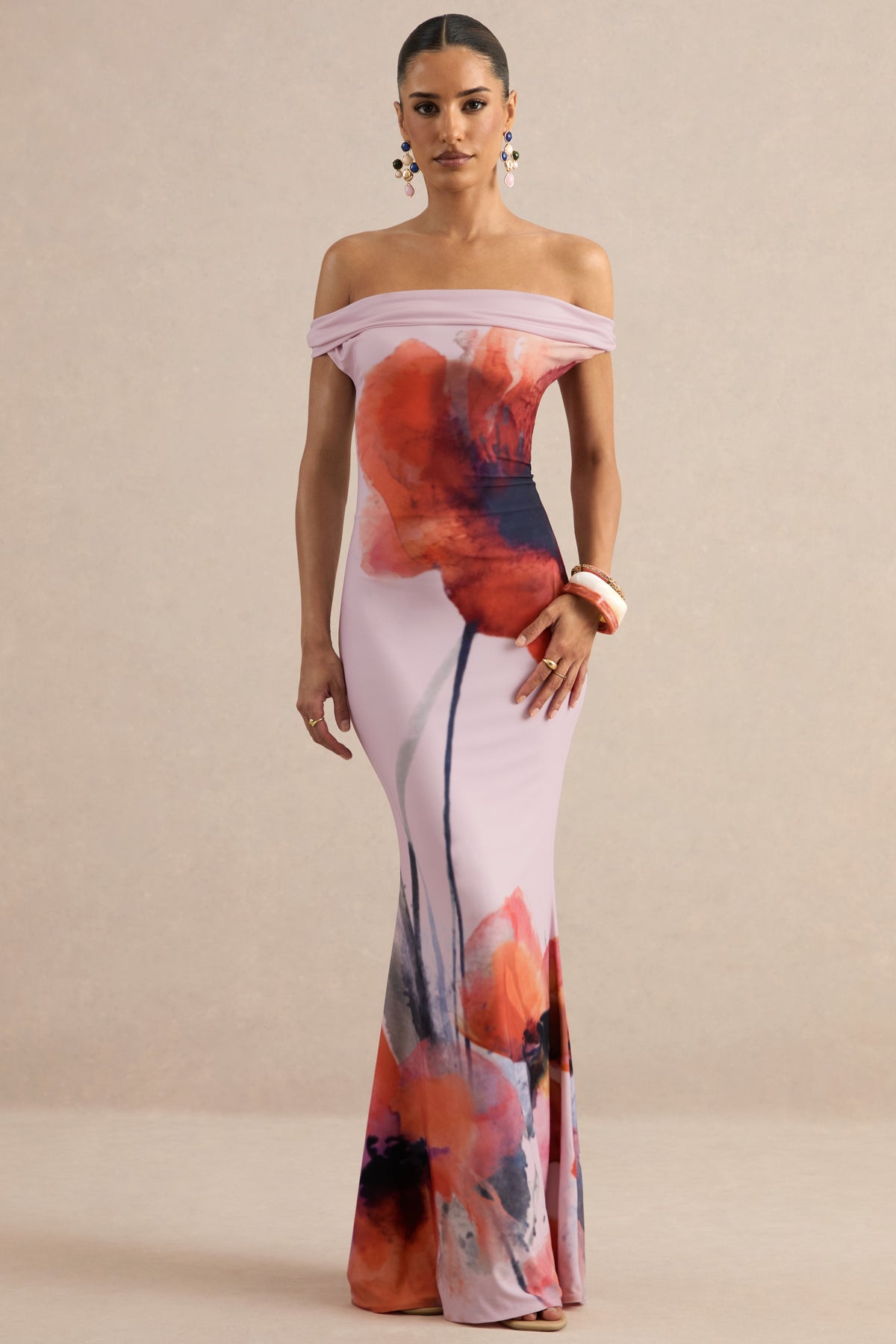 ECM_HR_CL137409084 - Katia | Pink Poppy Print Bardot-Neck Maxi Dress 0.jpg