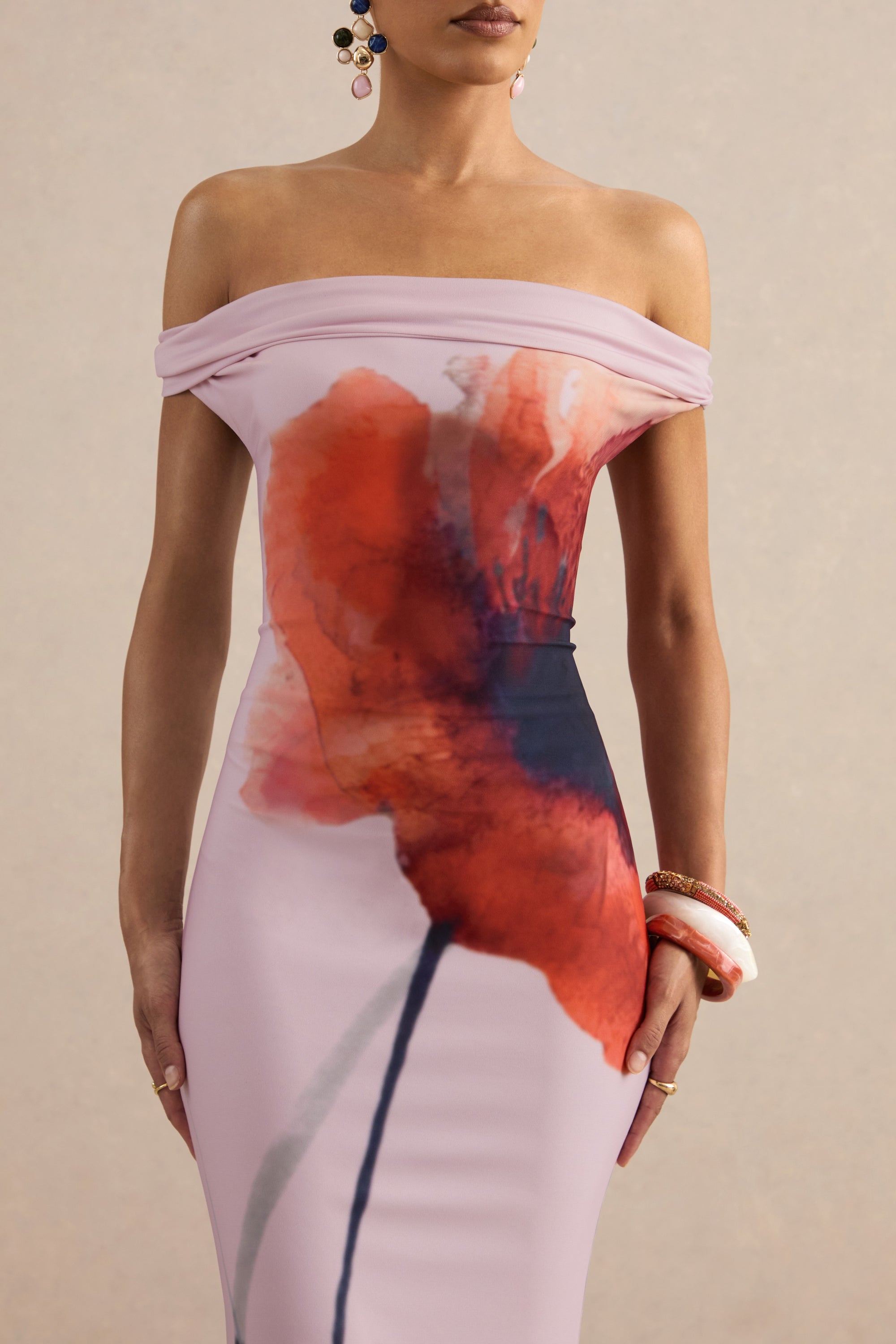 ECM_HR_CL137409084 - Katia | Pink Poppy Print Bardot-Neck Maxi Dress 3.jpg