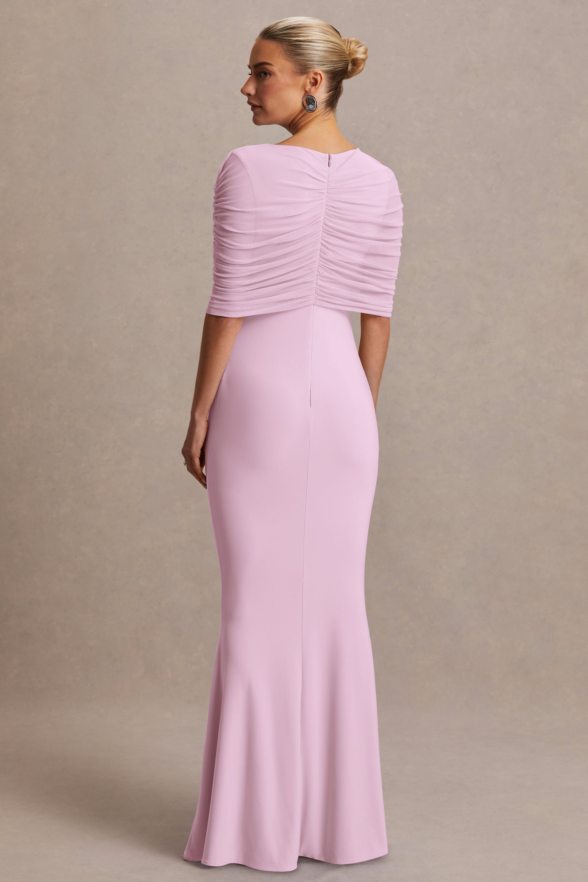 HR_CL137462081 - Zaria Light Pink Crew-Neck Maxi Dress With Cape-Overlay 06.jpg