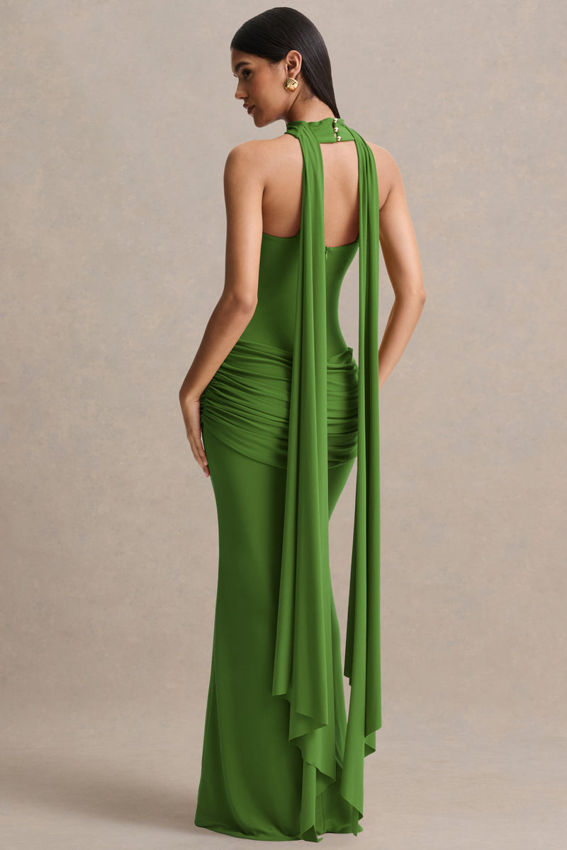 ECM_HR_CL137541037 - Graciella | Green Bandeau Maxi Dress With Draped Detailing And Scarf 50.jpg