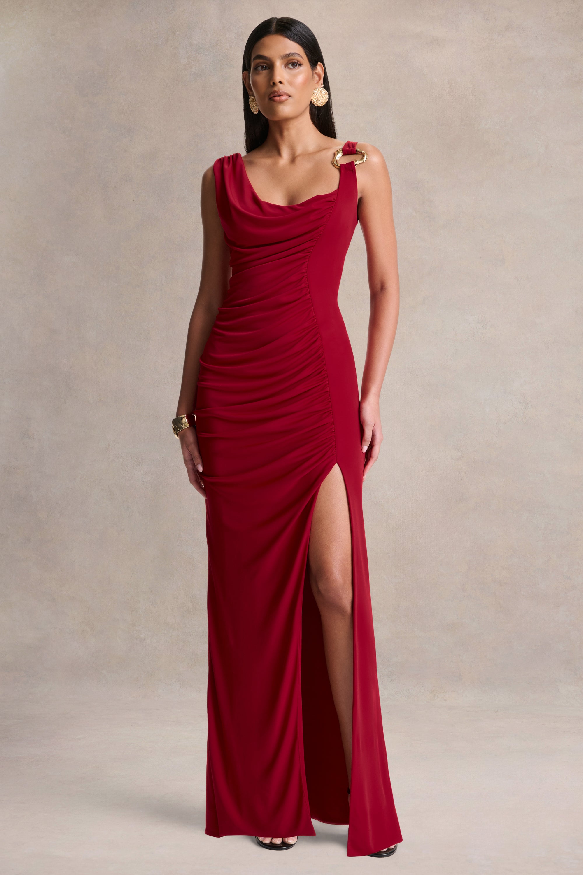 HR_CL137594100 - Vesperelle _ Red Scoop-Neck Maxi Dress With Gathered-Detailing 03_(2).jpg