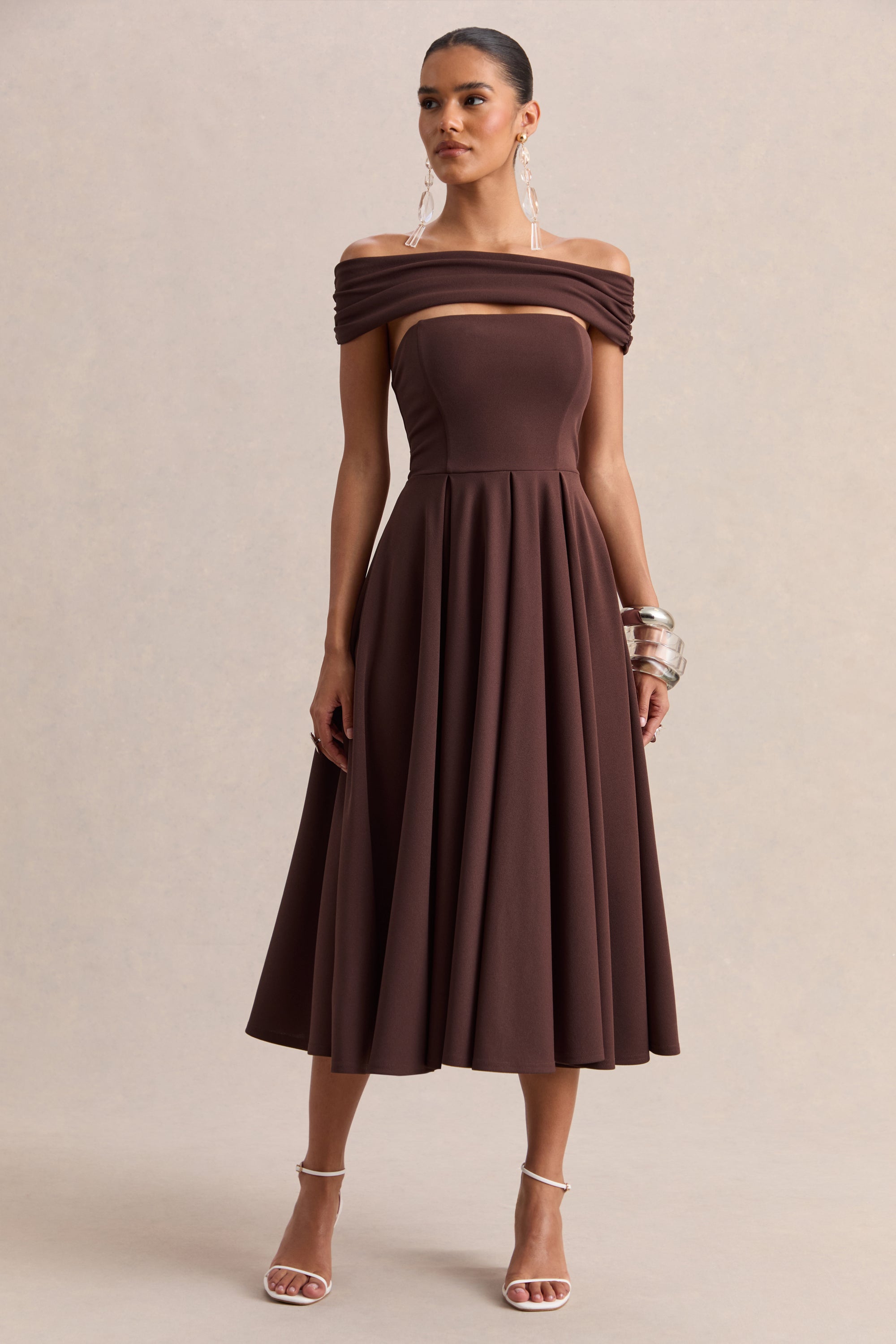 ECM_HR_CL137615022 - Mavina _ Brown Bardot-Neck Midi Dress 01.jpg