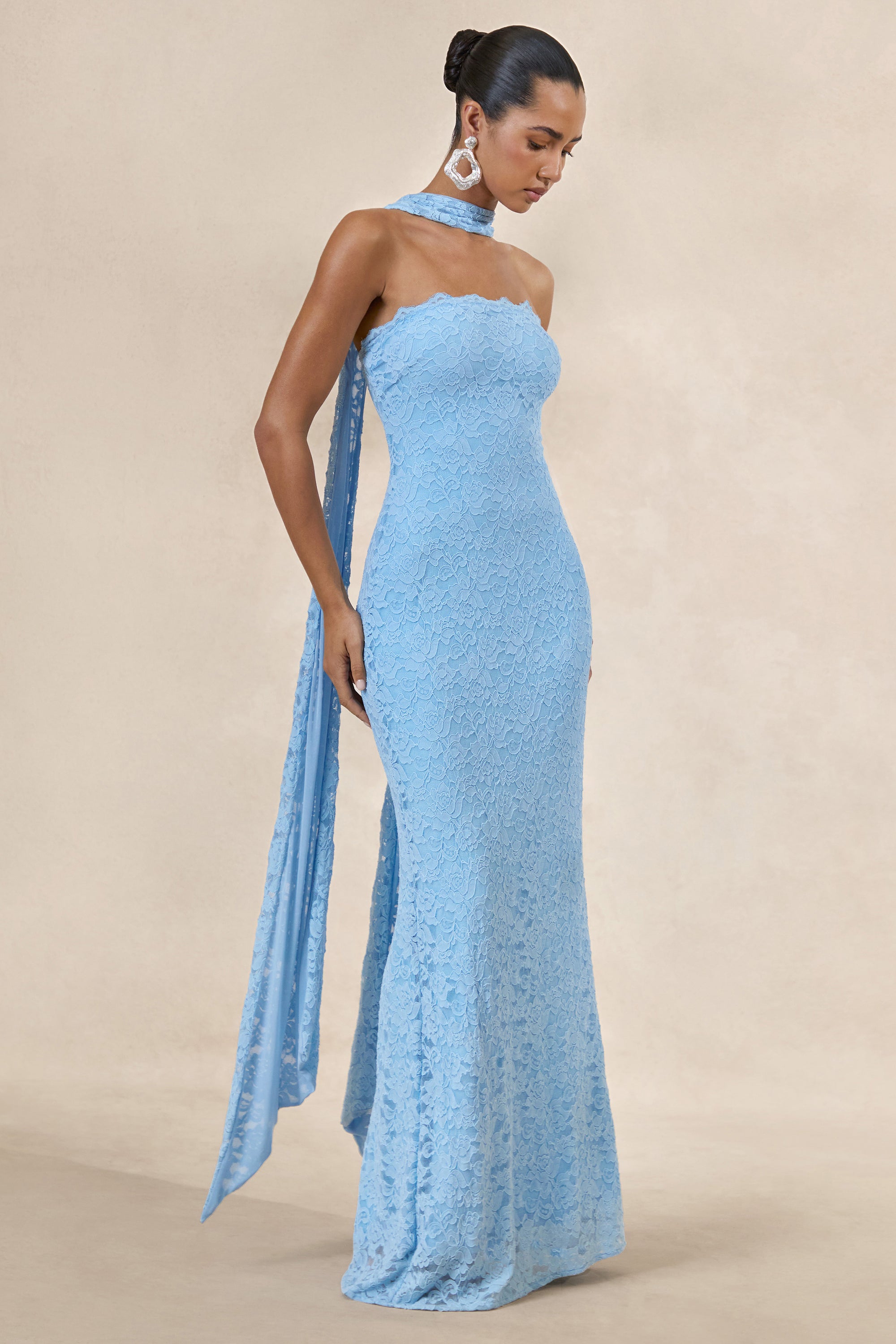 CL137628013 - Massima _ Light Blue Lace Bandeau Maxi Dress With Scarf-Detail1.jpg