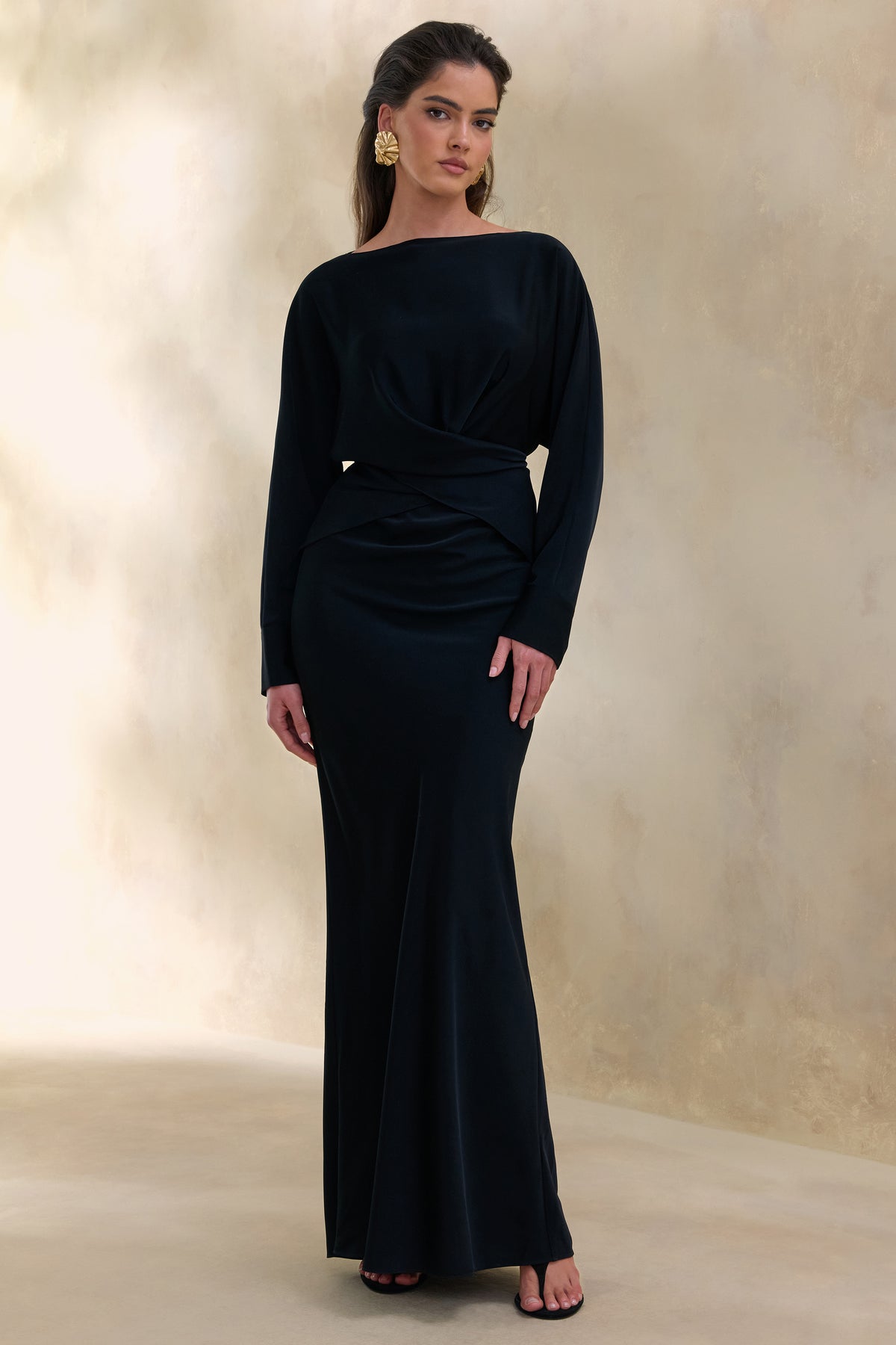 ECM_HR_CL137668001 - Elaria _ Black Satin Maxi-Skirt  3.jpg