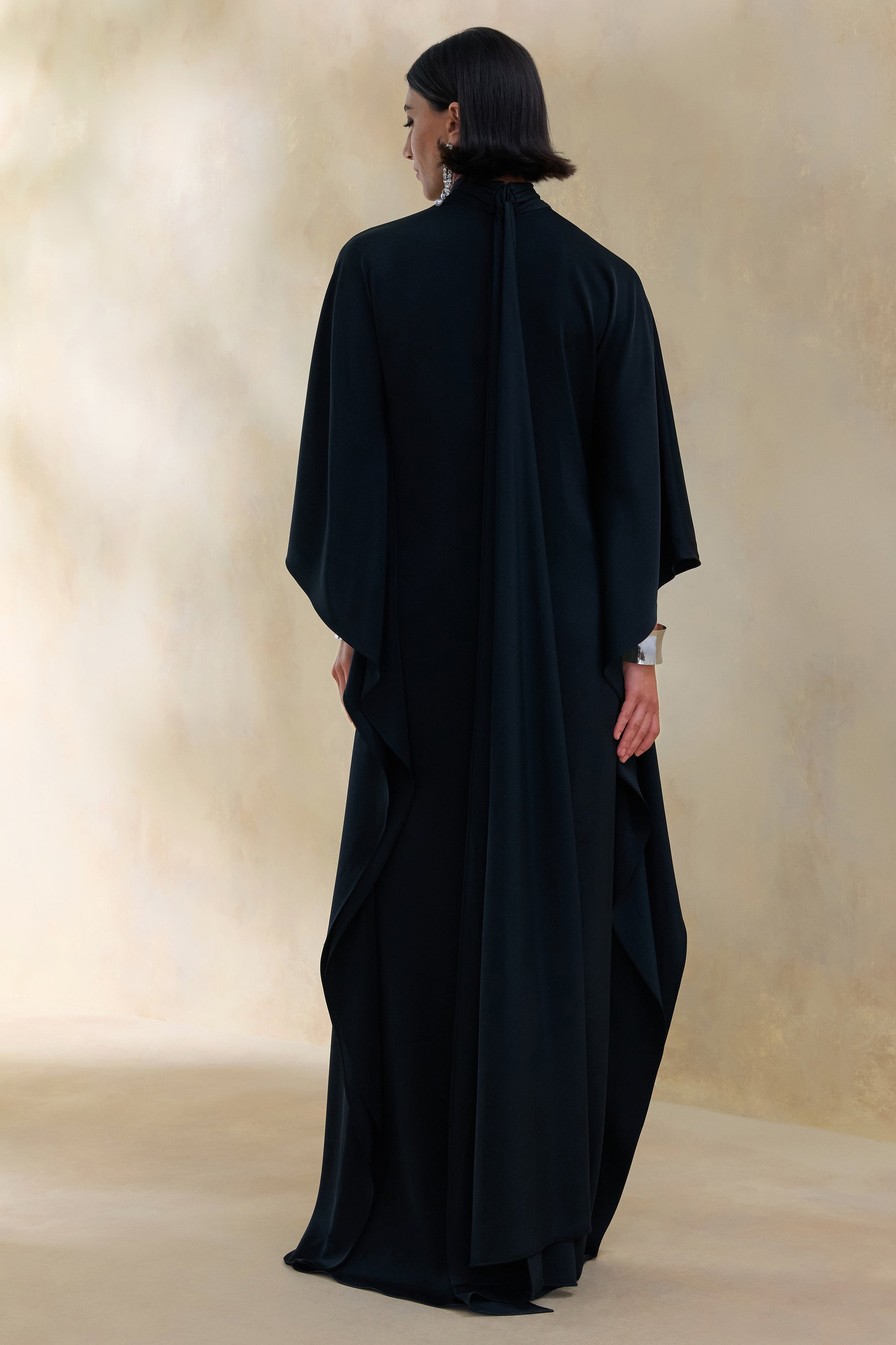 ECM_HR_CL137675002 - Lumisette _ Black Satin High-Neck Maxi Dress With Cape 4.jpg