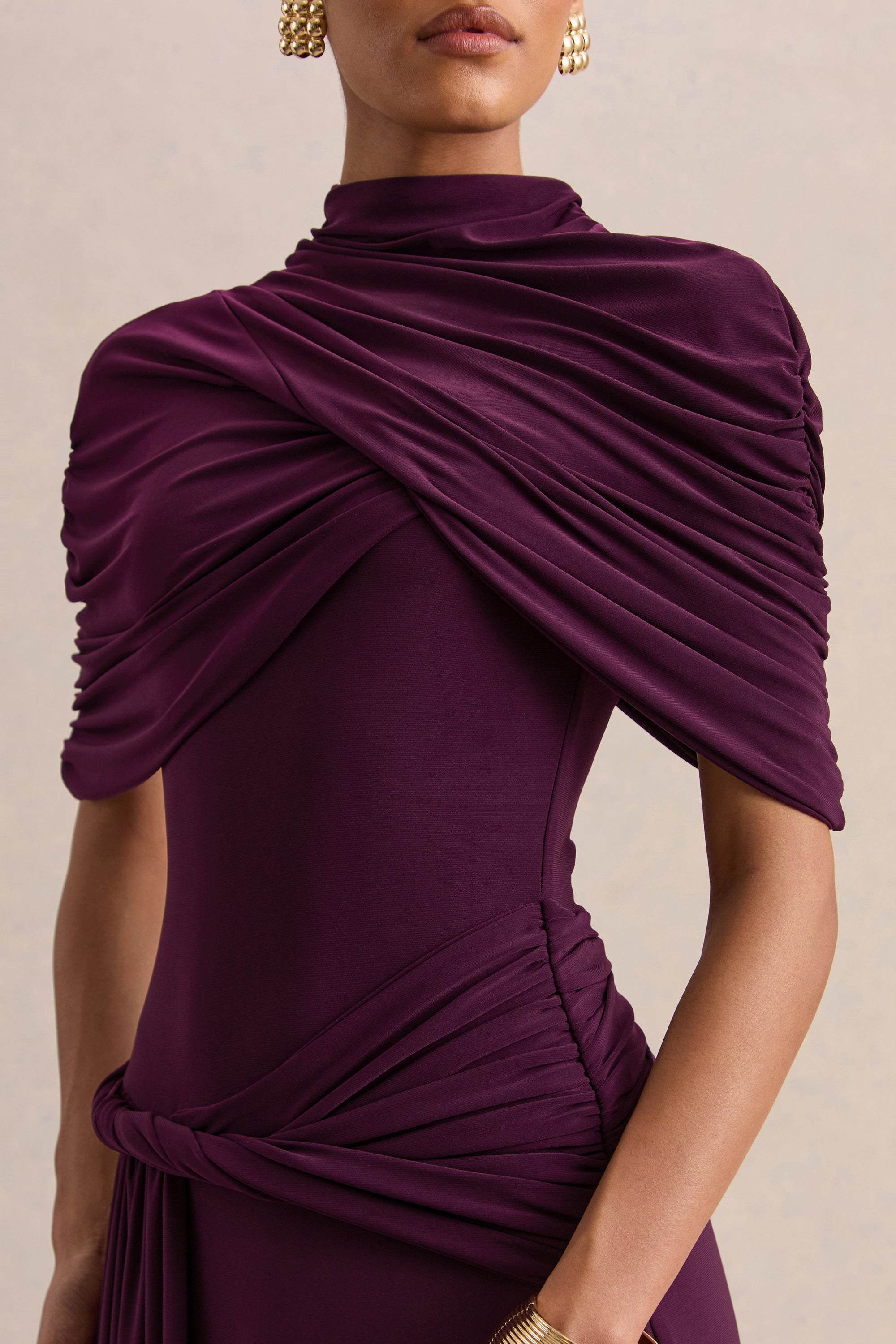 ECM_HR_CL137692090 - Evelisse _ Plum High-Neck Maxi Dress With Short-Cape Sleeves 04.jpg